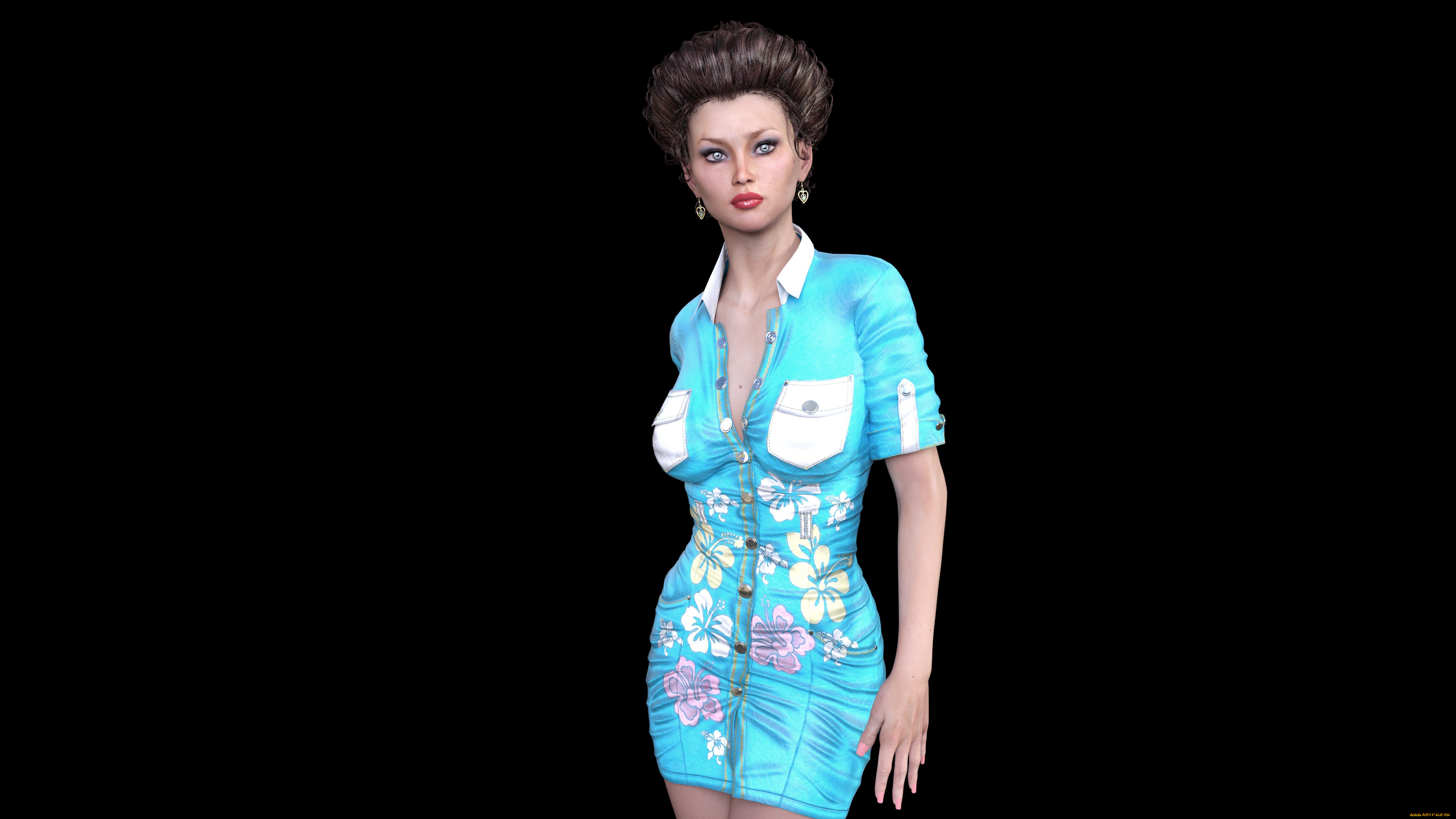 3д, графика, люди, , people, девушка, взгляд, фон