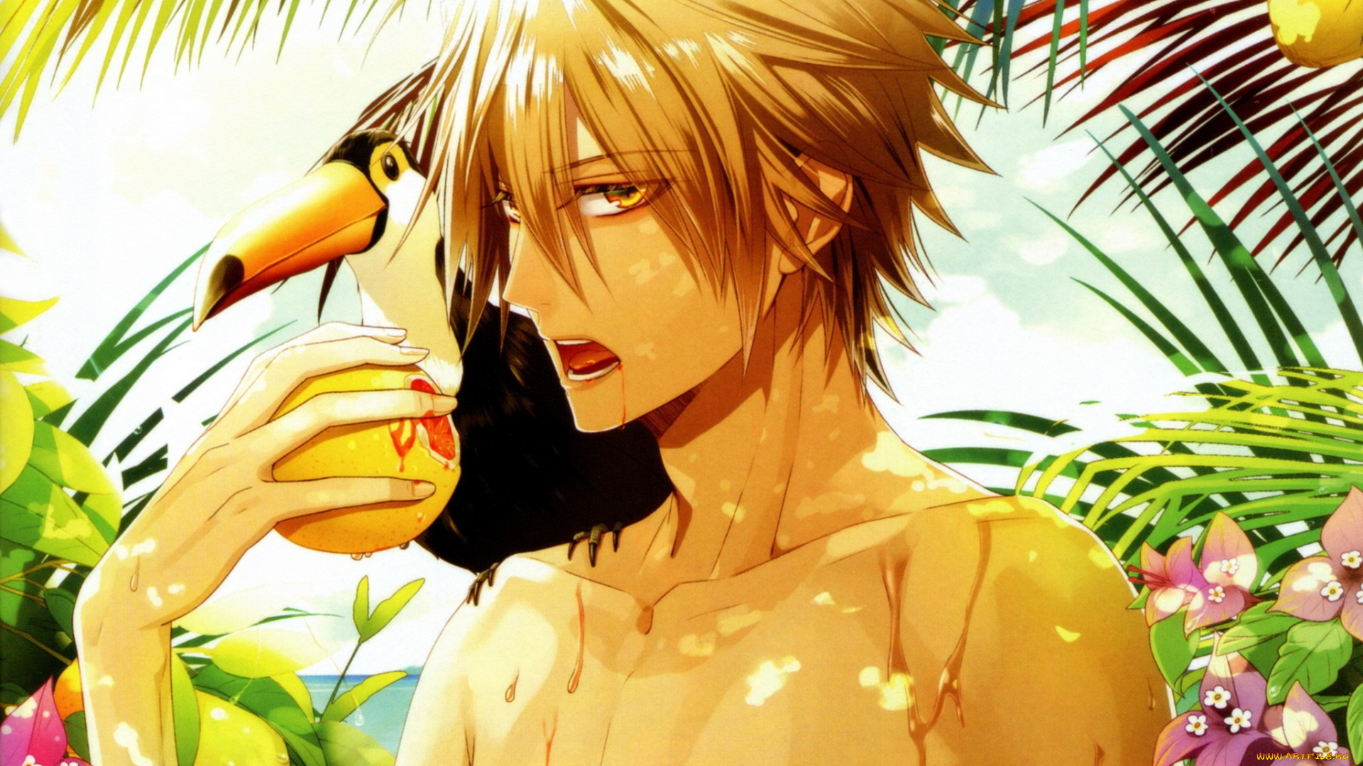 аниме, amnesia, парень