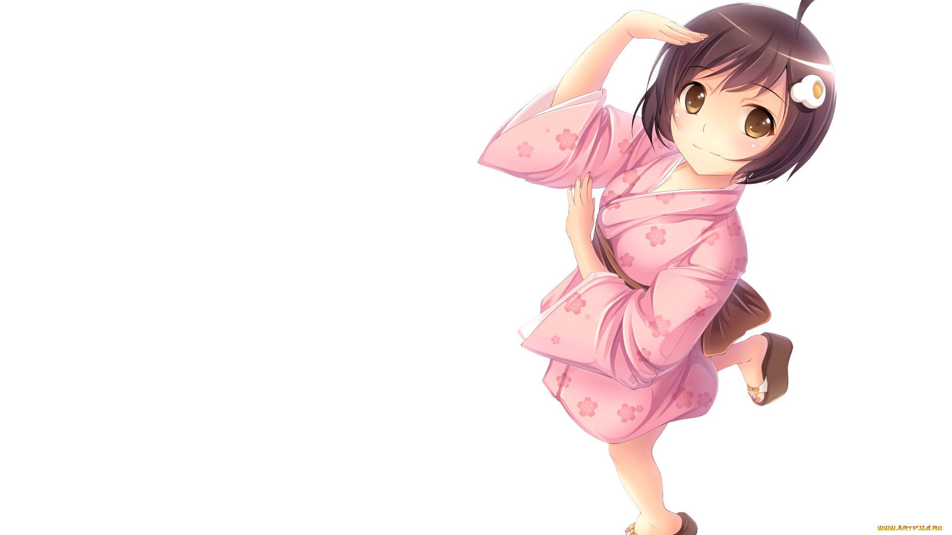 аниме, bakemonogatari, фон, взгляд, девушка