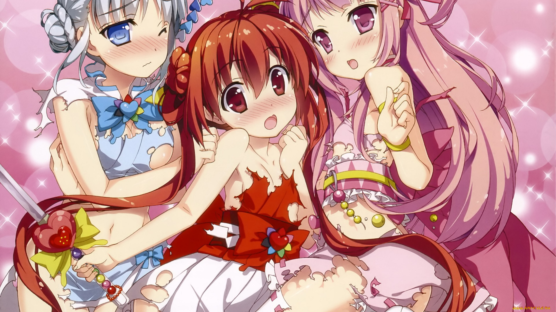 аниме, black, bullet, девочки