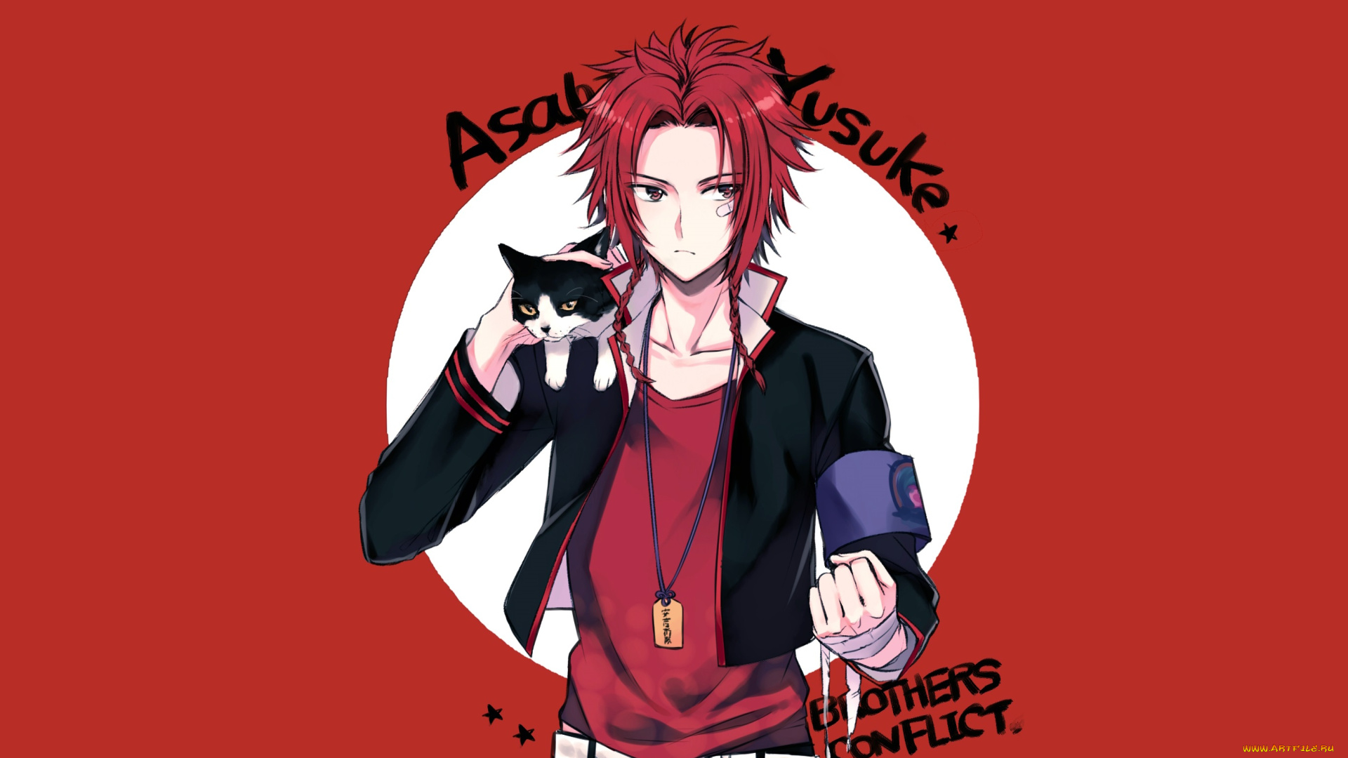 аниме, brothers, conflict, парень