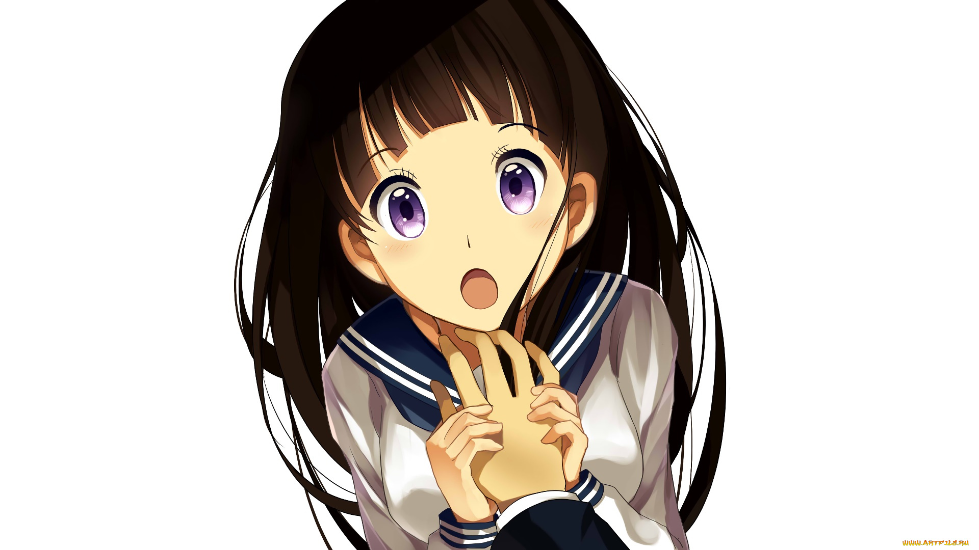 аниме, hyouka, фон, взгляд, девушка