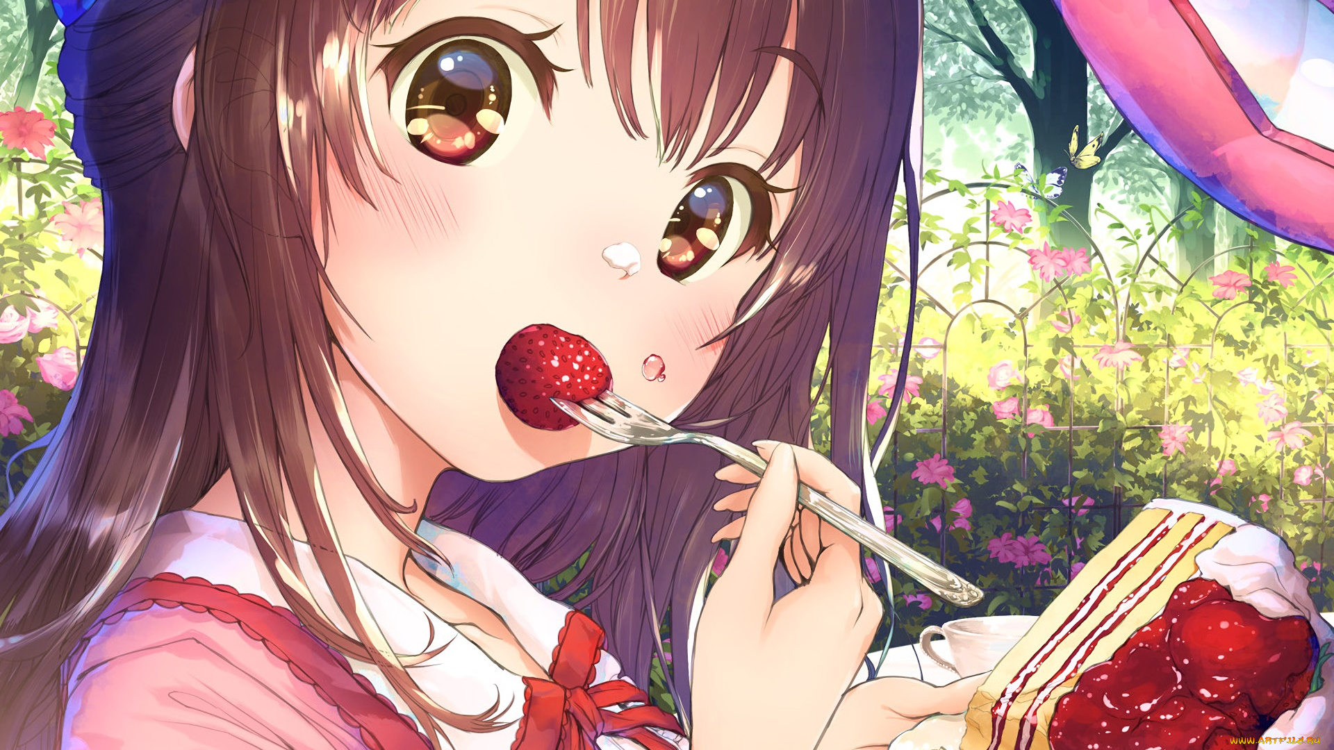 аниме, idolm@ster, девушка, взгляд, фон