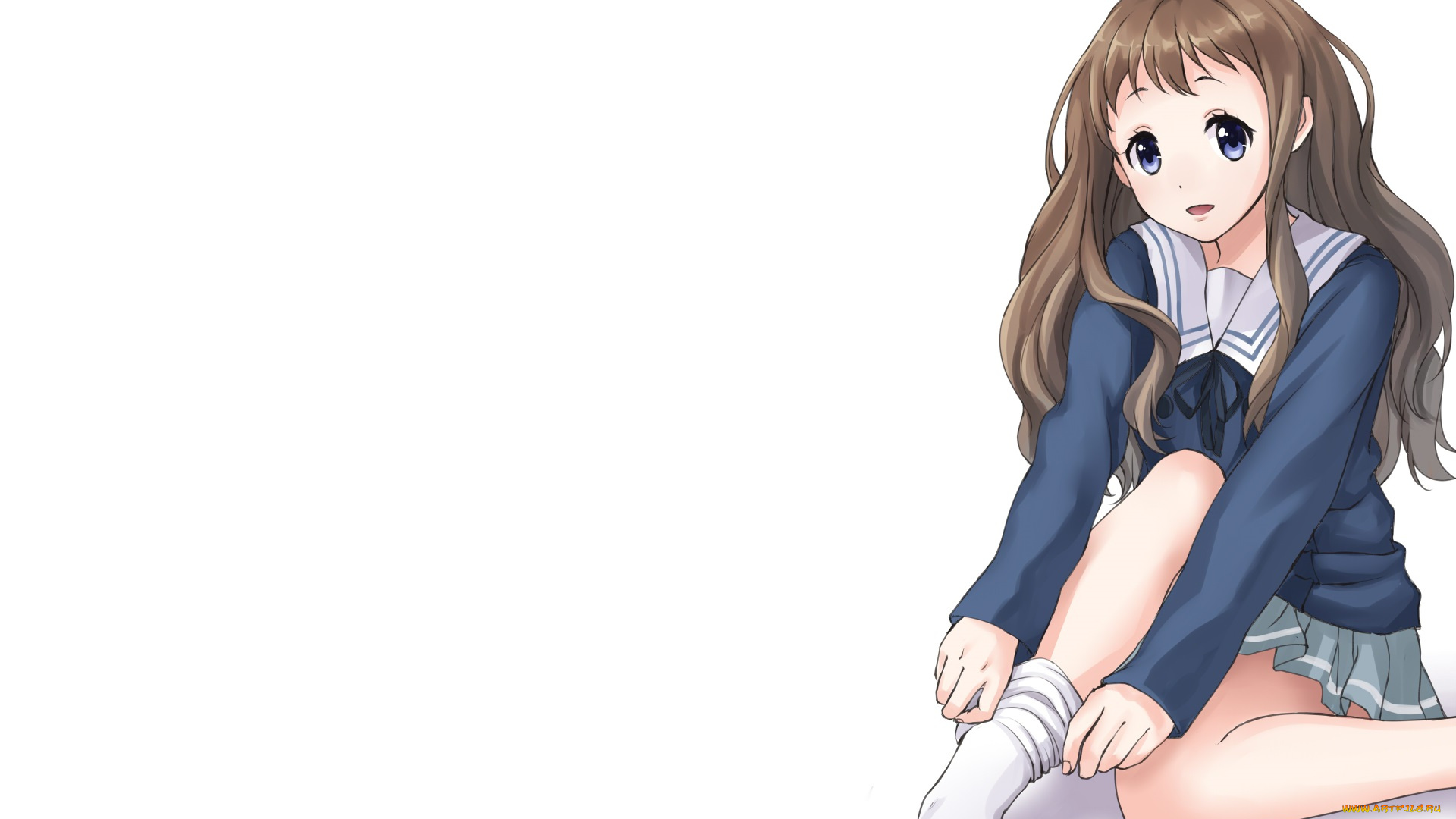 аниме, kyoukai, no, kanata, девочка