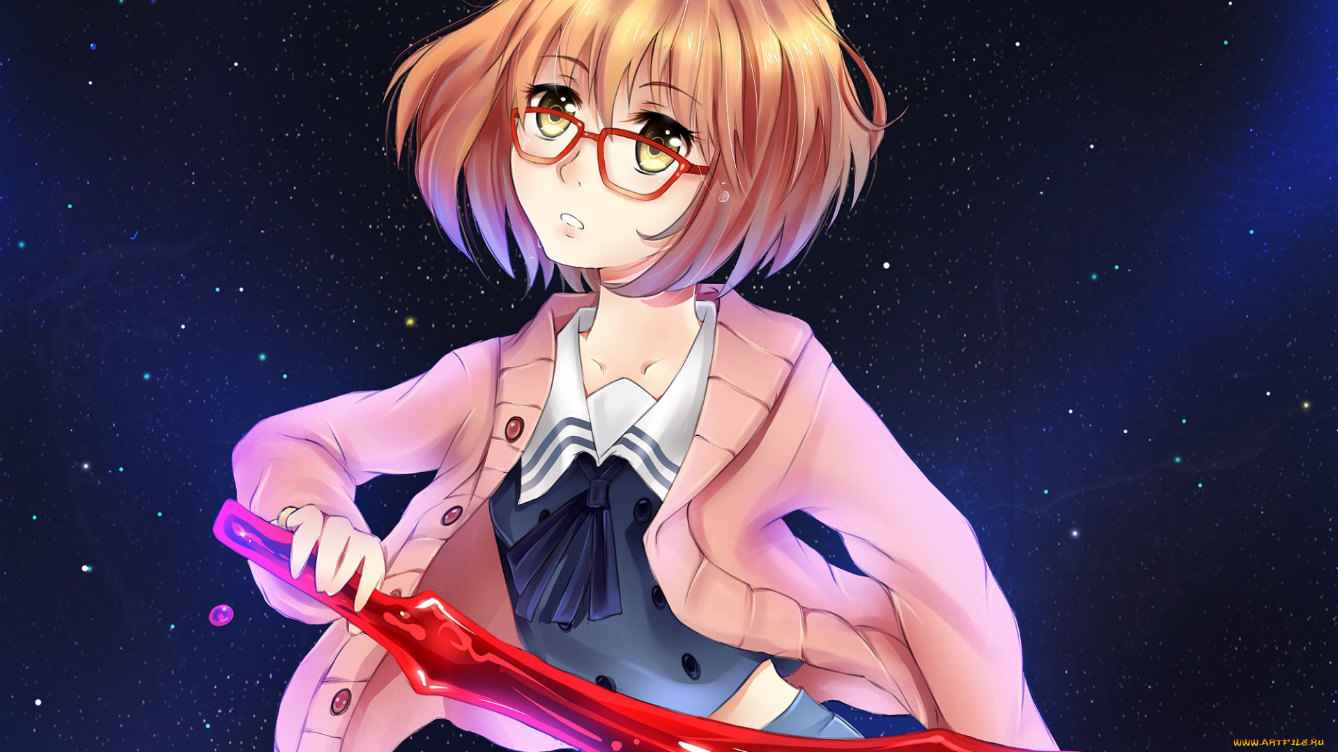аниме, kyoukai, no, kanata, мирай