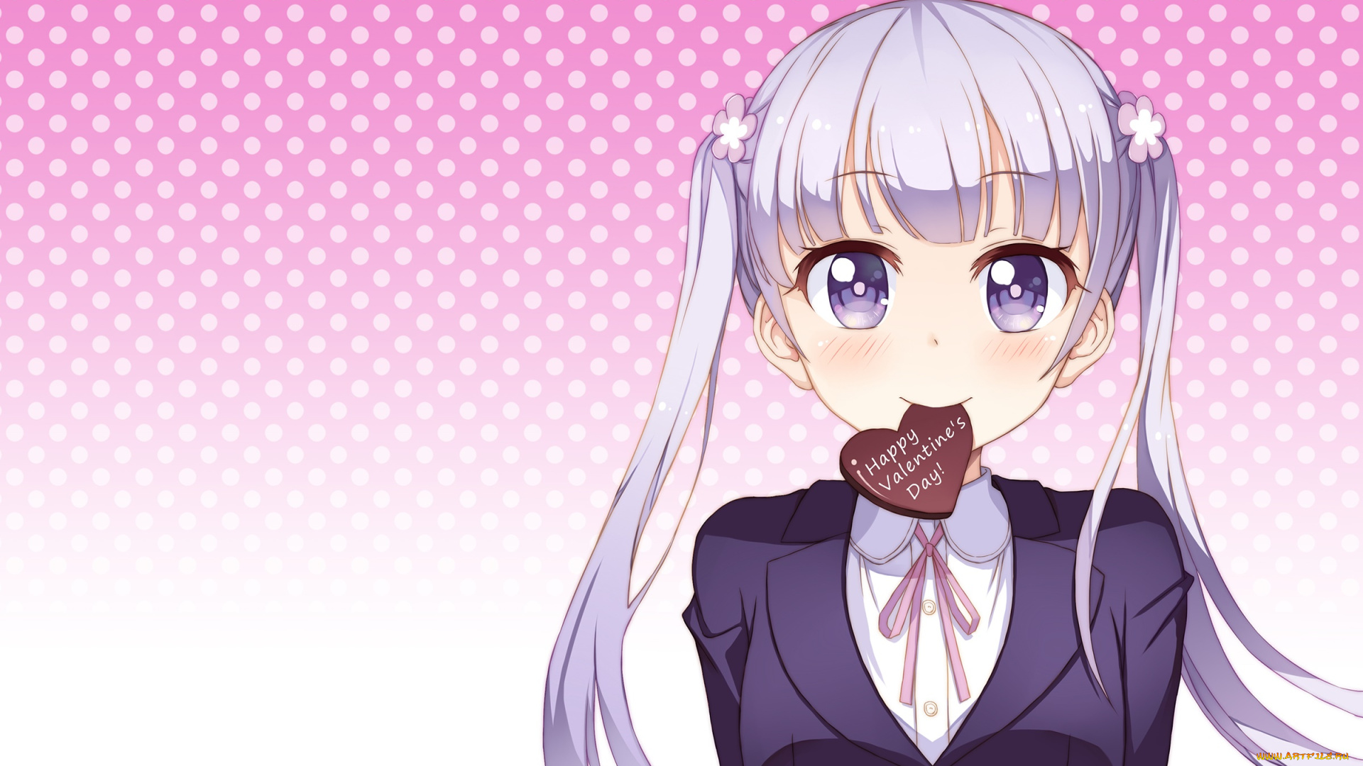 аниме, new, game, фон, девушка, взгляд