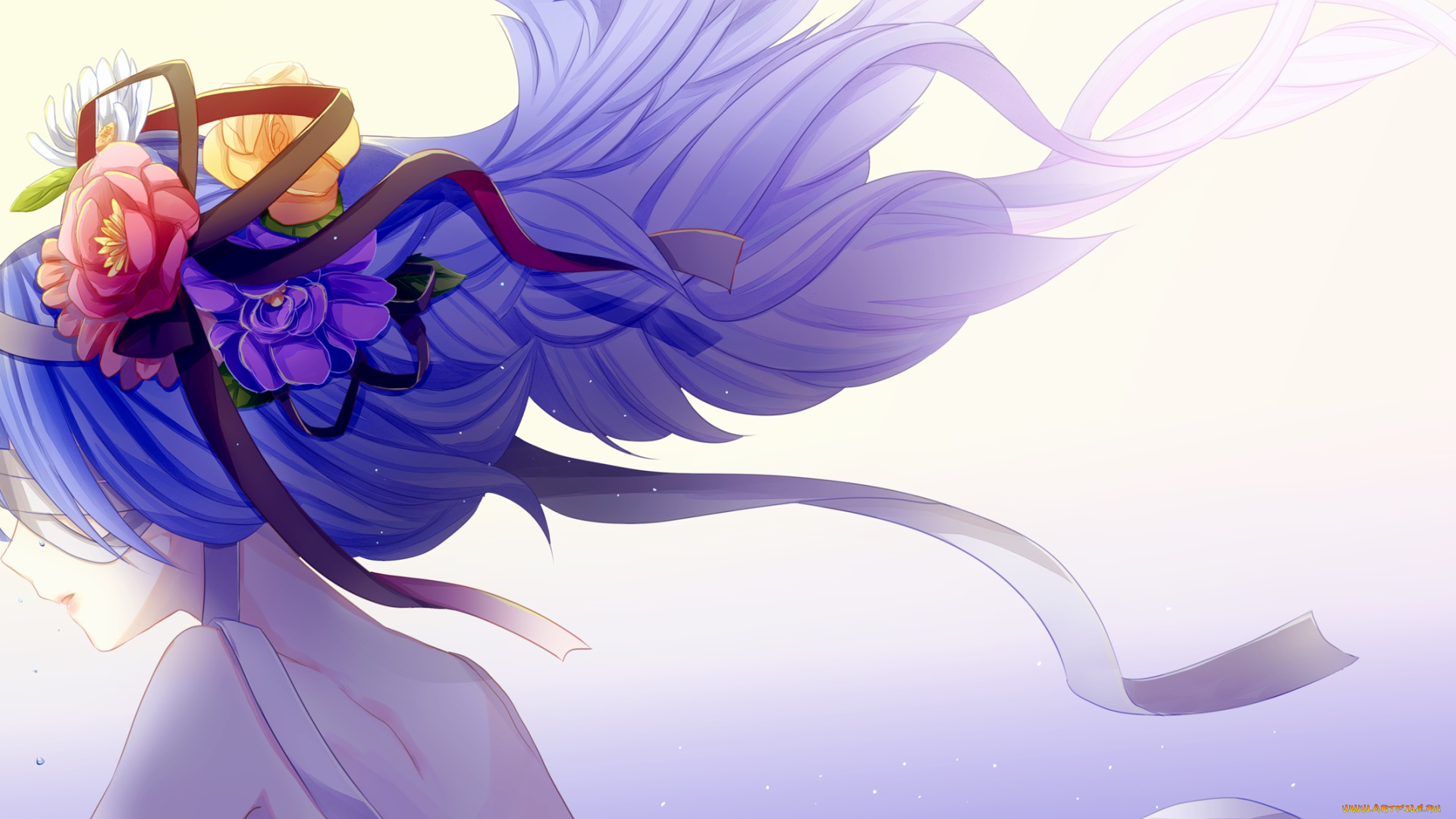 аниме, unknown, , другое, фон, взгляд, девушка