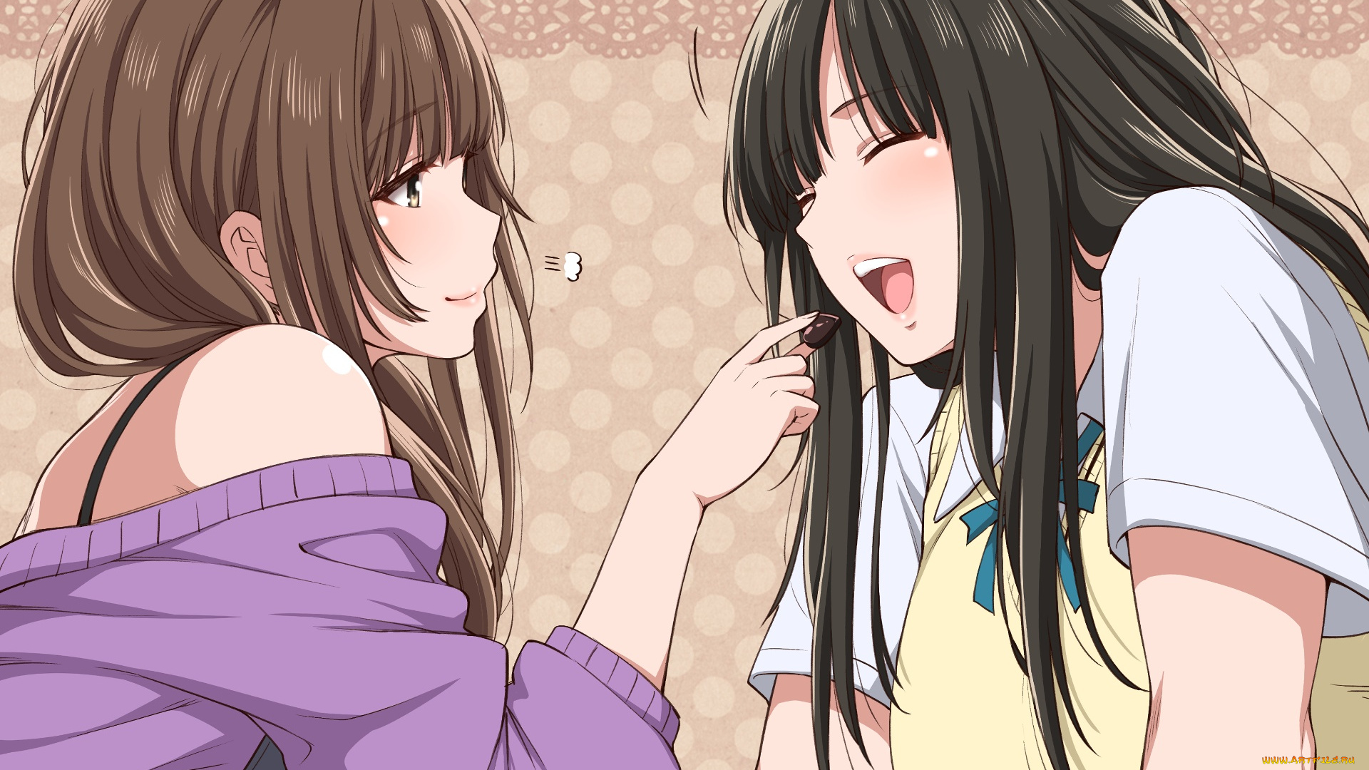 аниме, unknown, , другое, взгляд, фон, девушки