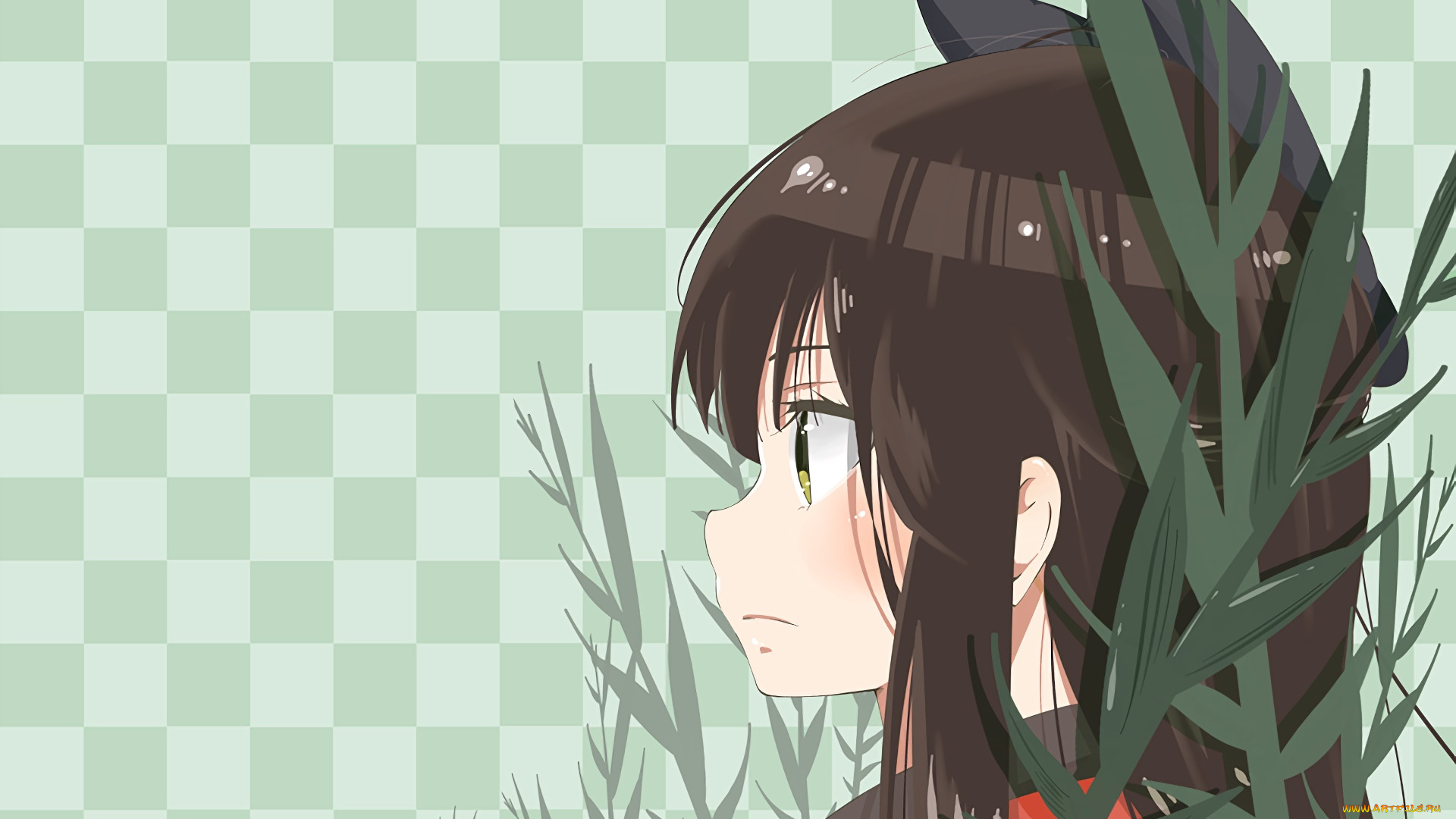 аниме, urara, meirochou, фон, взгляд, девушка