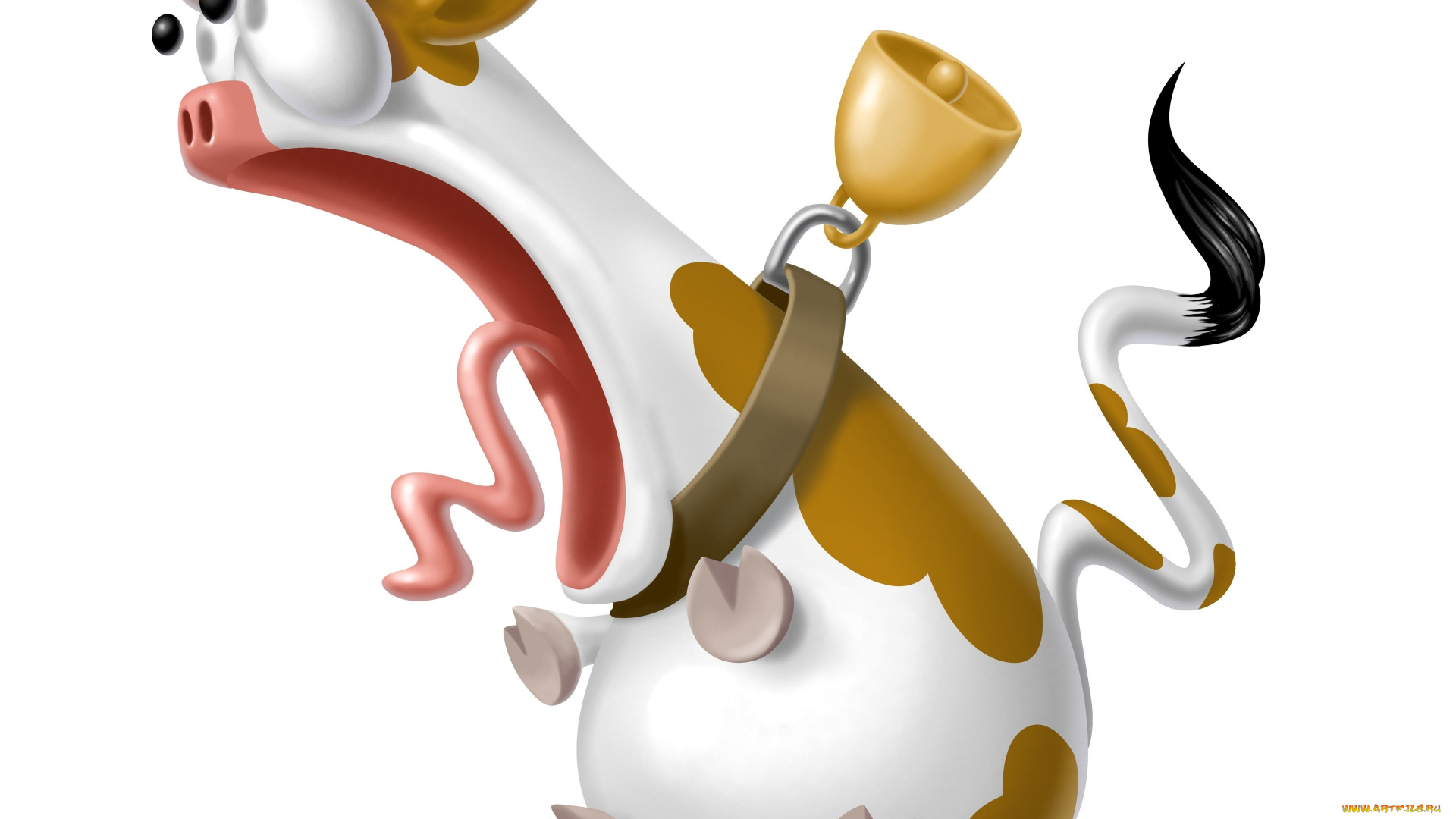 рисованное, минимализм, корова