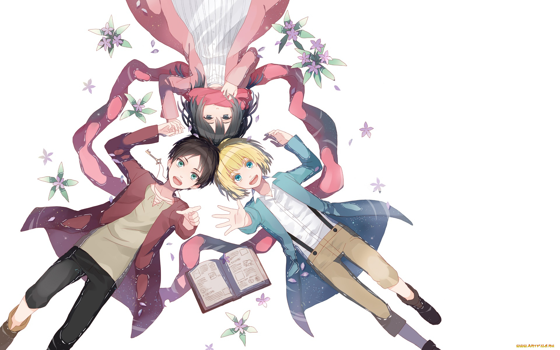 аниме, shingeki, no, kyojin, персонажи