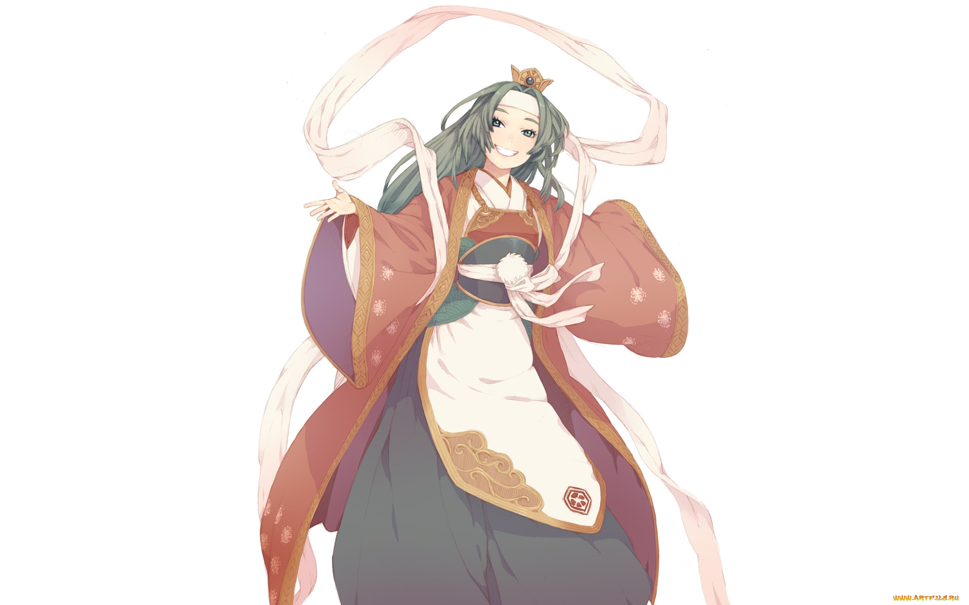 аниме, tsugumomo, фон, взгляд, девушка