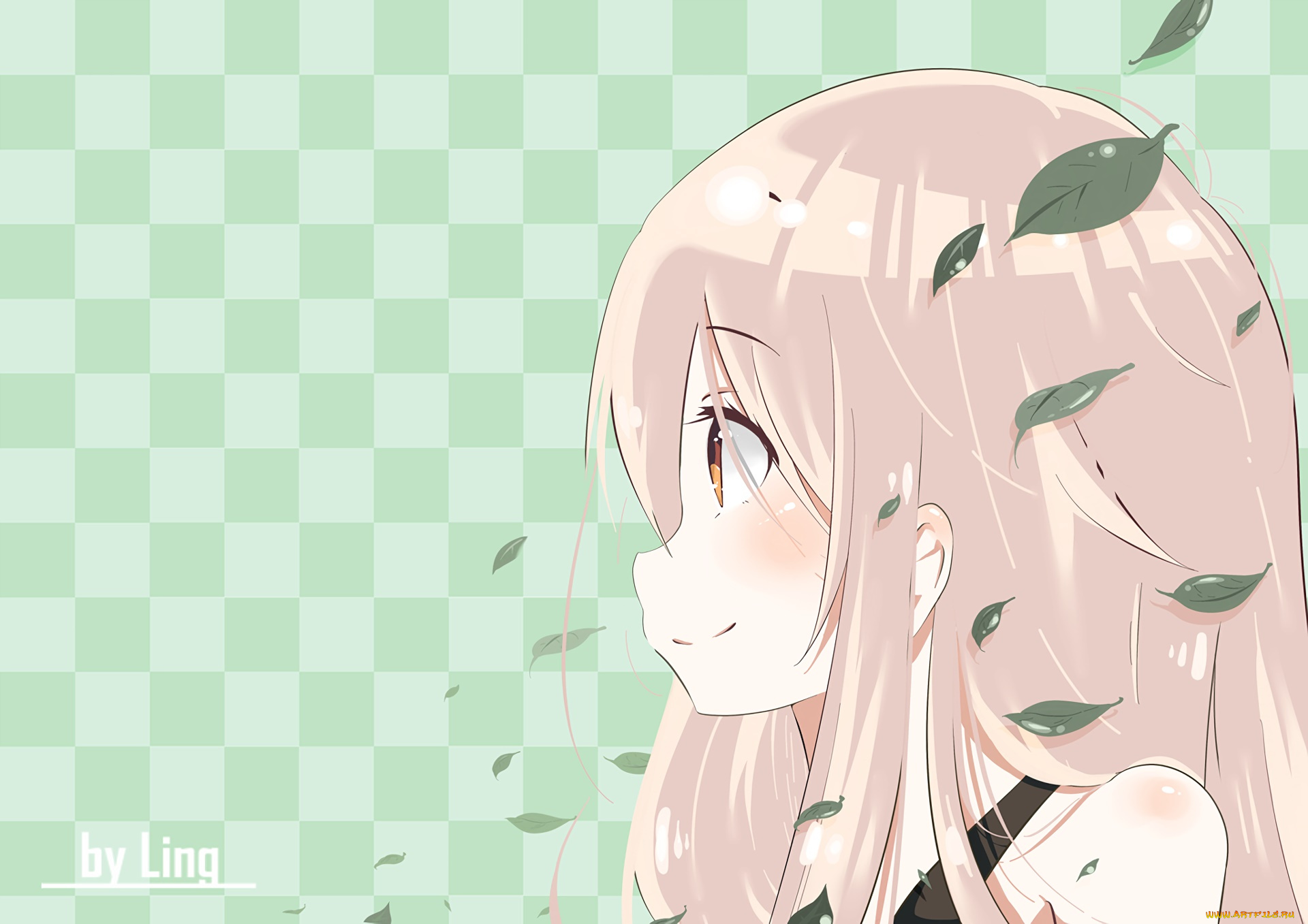 аниме, urara, meirochou, фон, взгляд, девушка