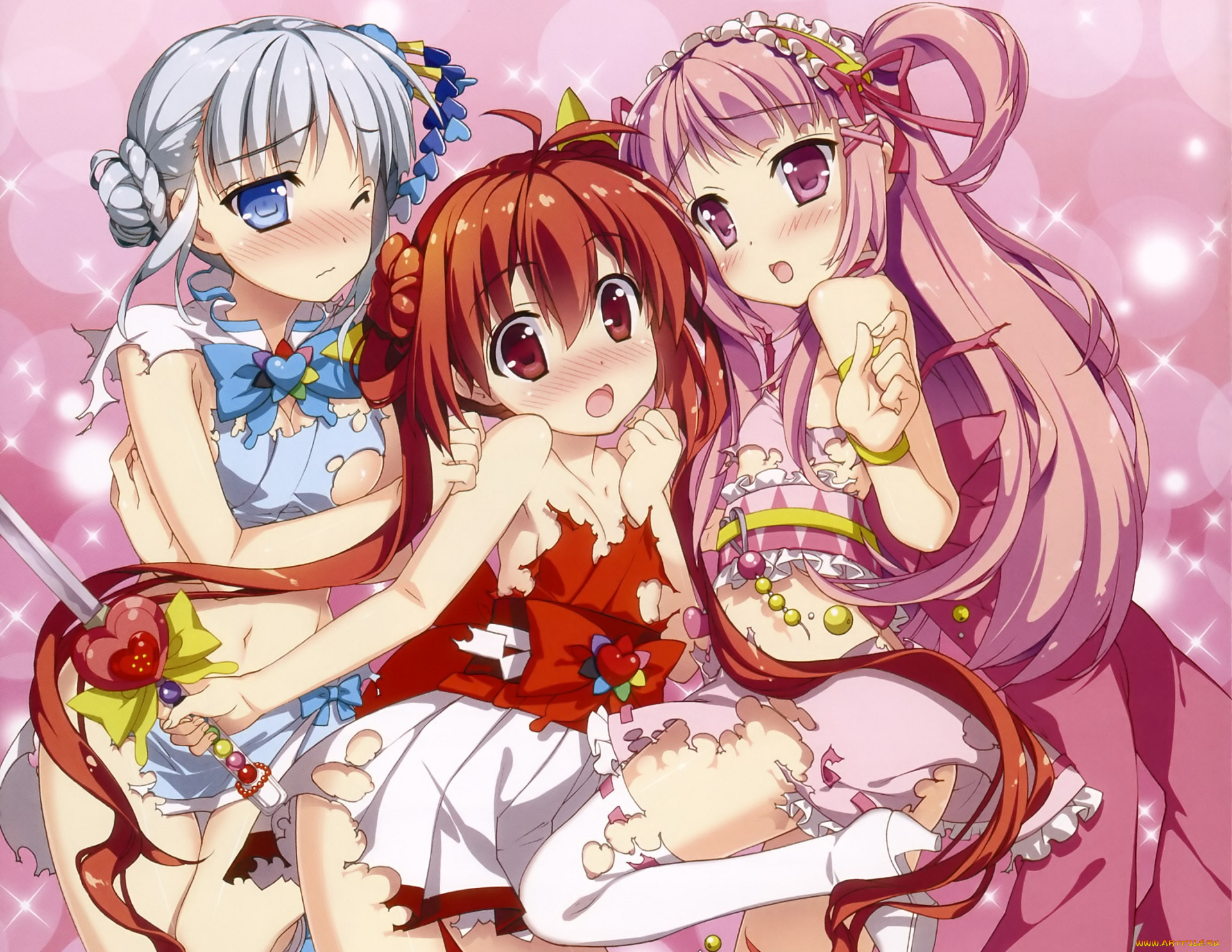 аниме, black, bullet, девочки