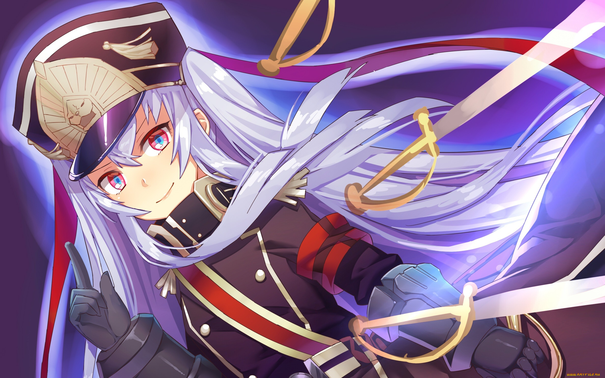 аниме, re, , creators, фон, взгляд, девушка