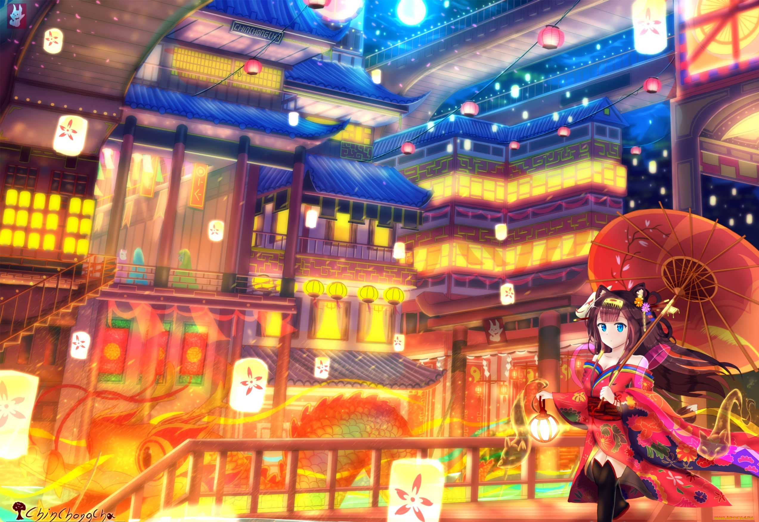 аниме, город, , улицы, , здания, фон, взгляд, девушка