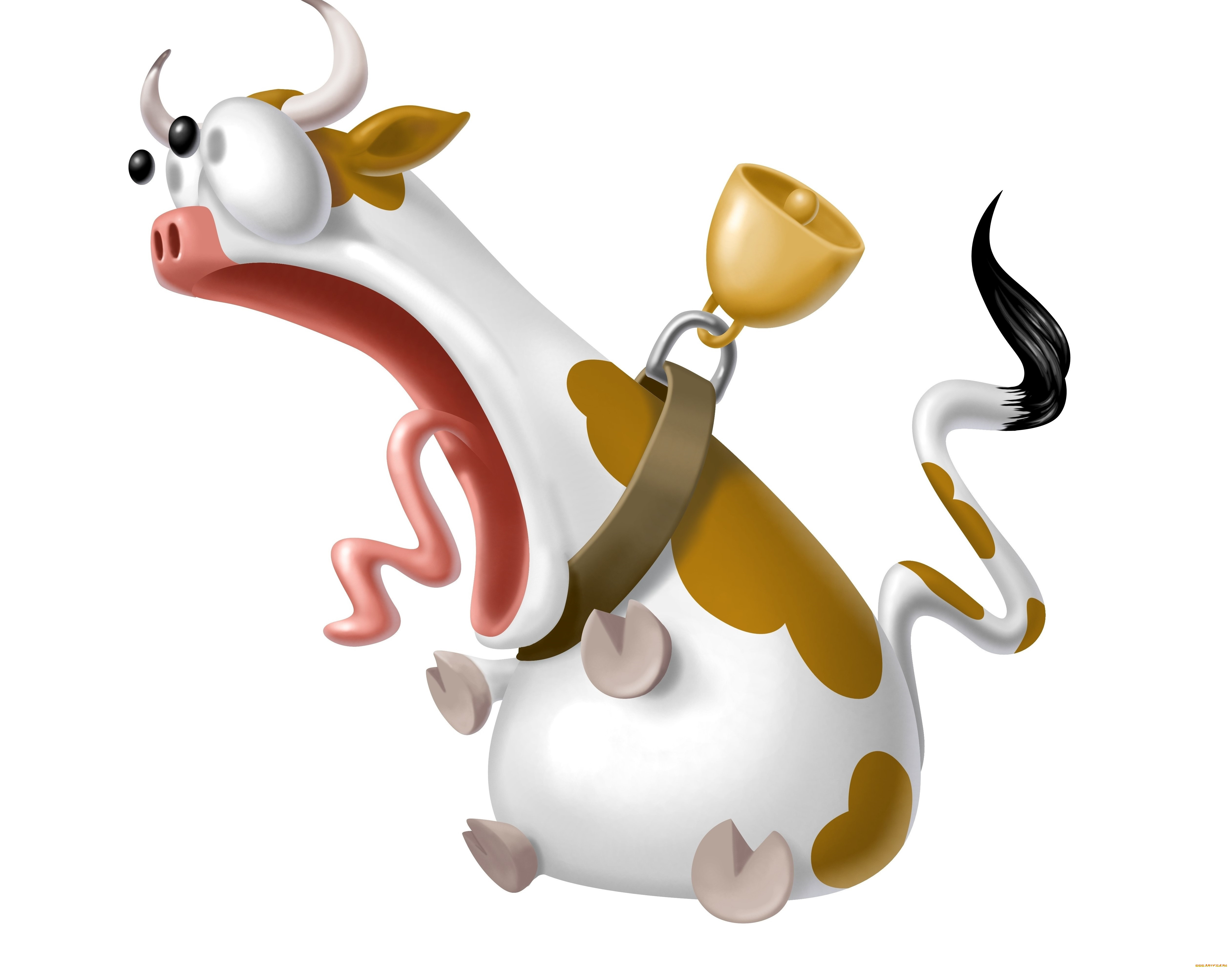 рисованное, минимализм, корова