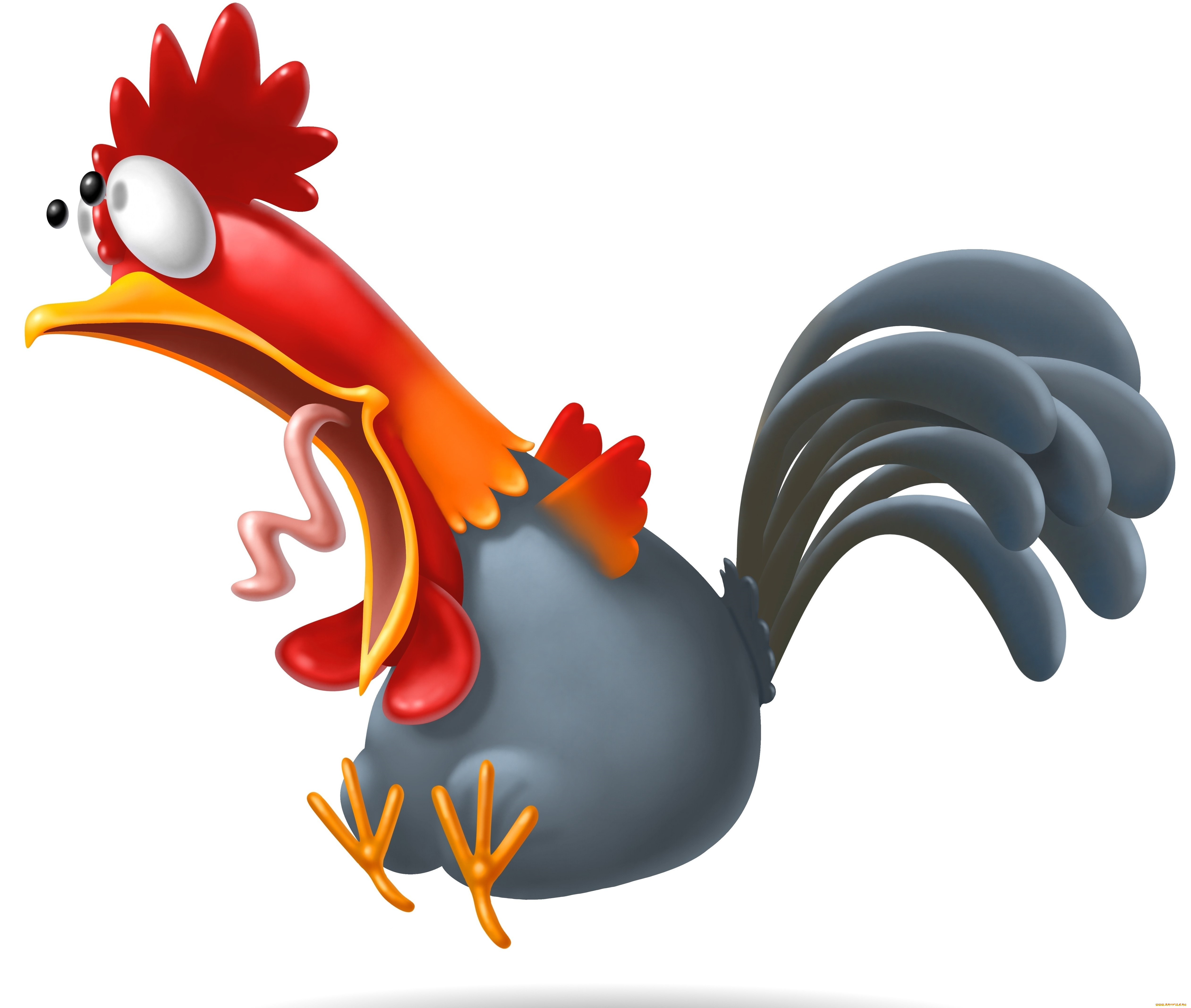 рисованное, минимализм, петух