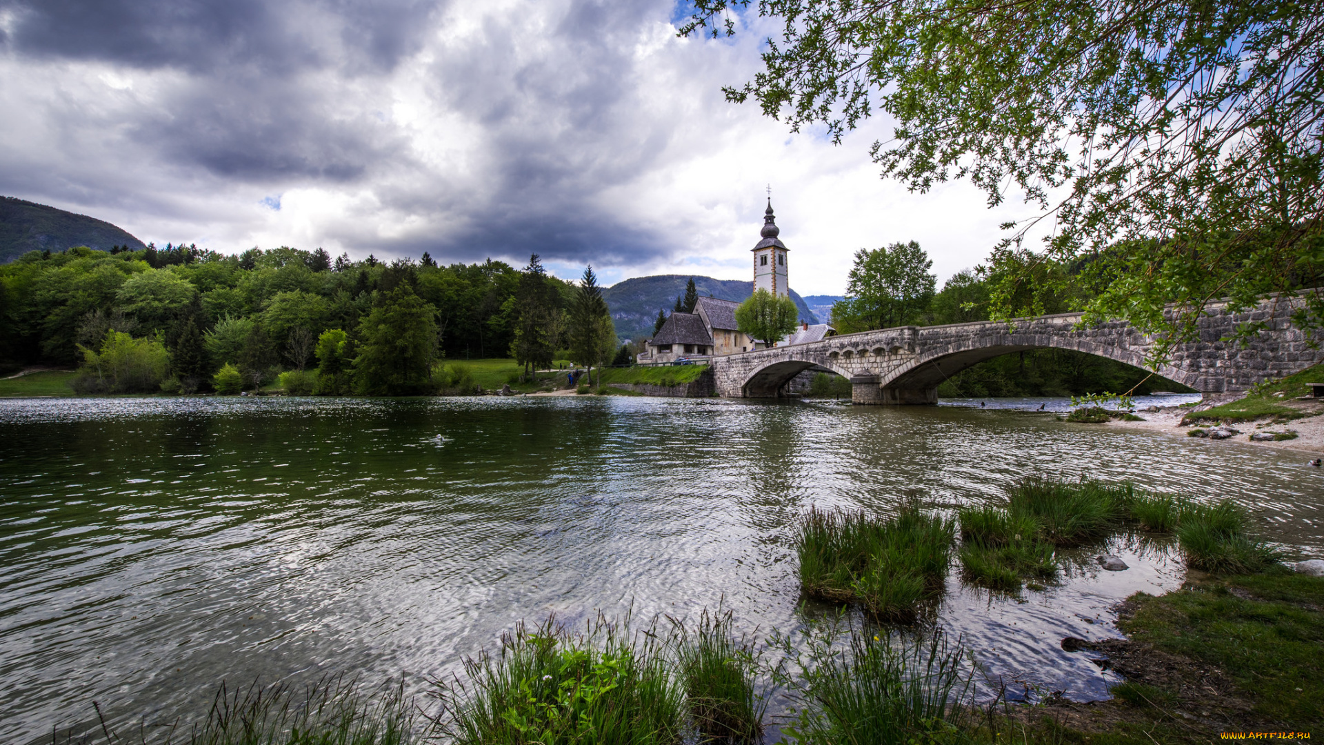 bohinj, -, slovenija, города, -, пейзажи, простор