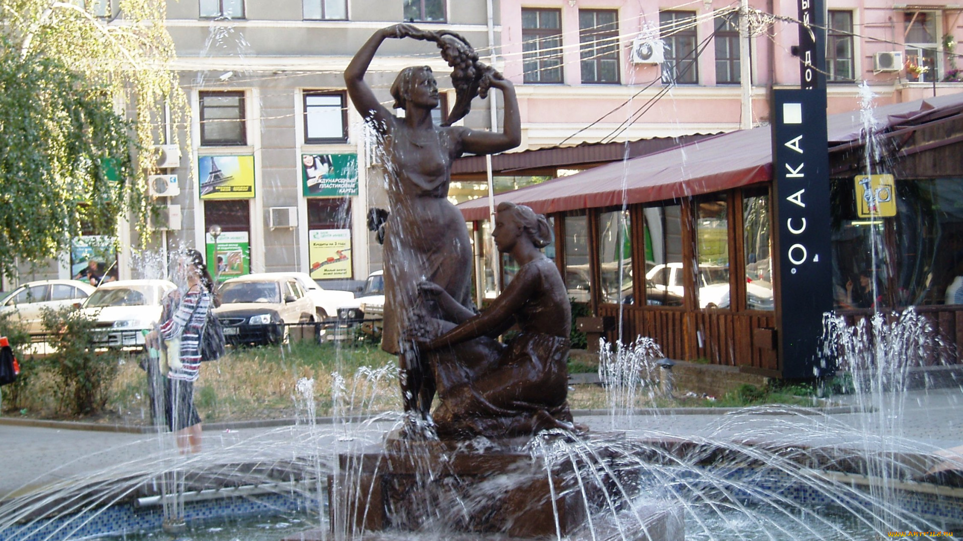 города, -, фонтаны, фонтан, город