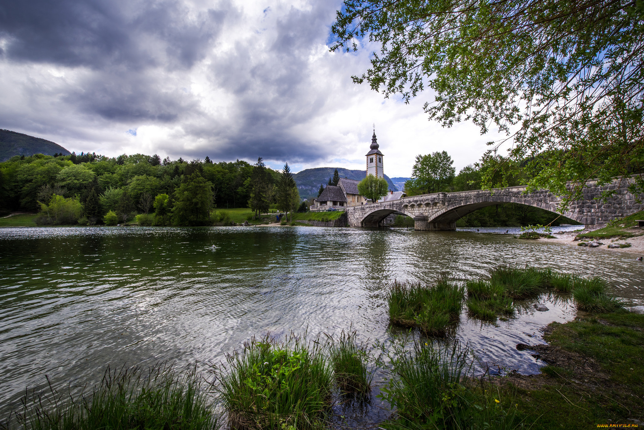 bohinj, -, slovenija, города, -, пейзажи, простор