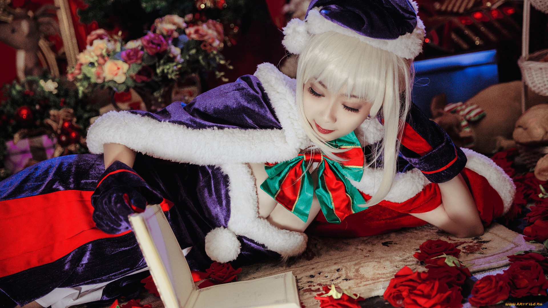 девушки, -, снегурочки, косплей, cosplay