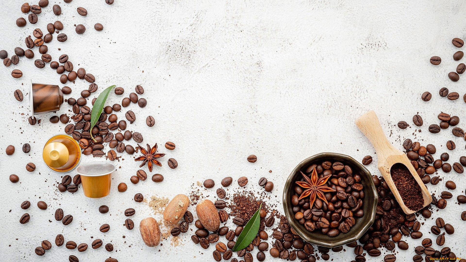 еда, кофе, , кофейные, зёрна, зерна, молотый