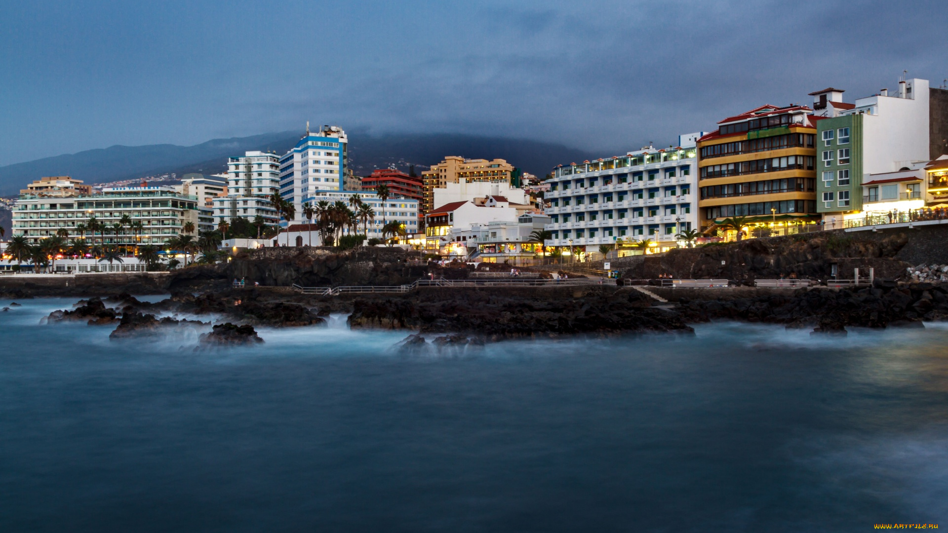 puerto, de, la, cruz, spain, города, -, огни, ночного, города, puerto, de, la, cruz