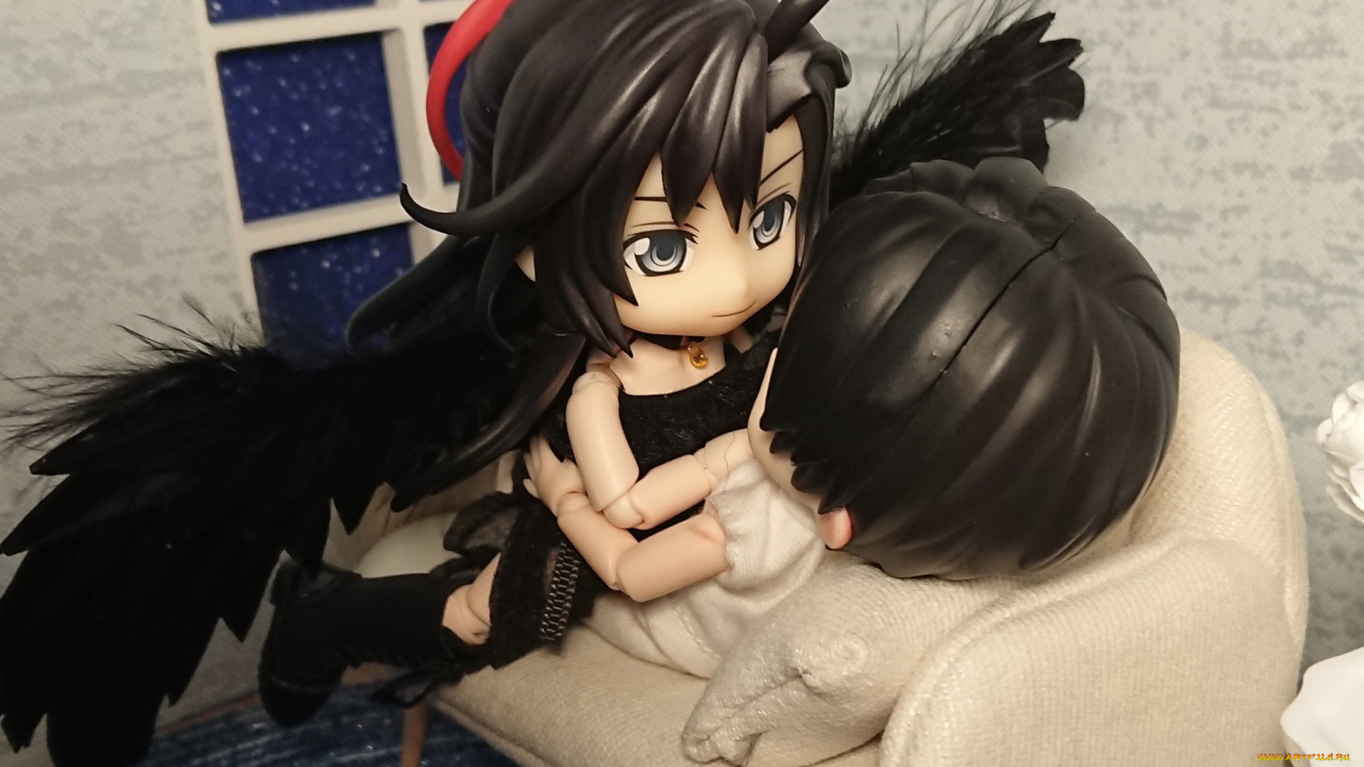 разное, игрушки, куклы, пара, ангел, диван