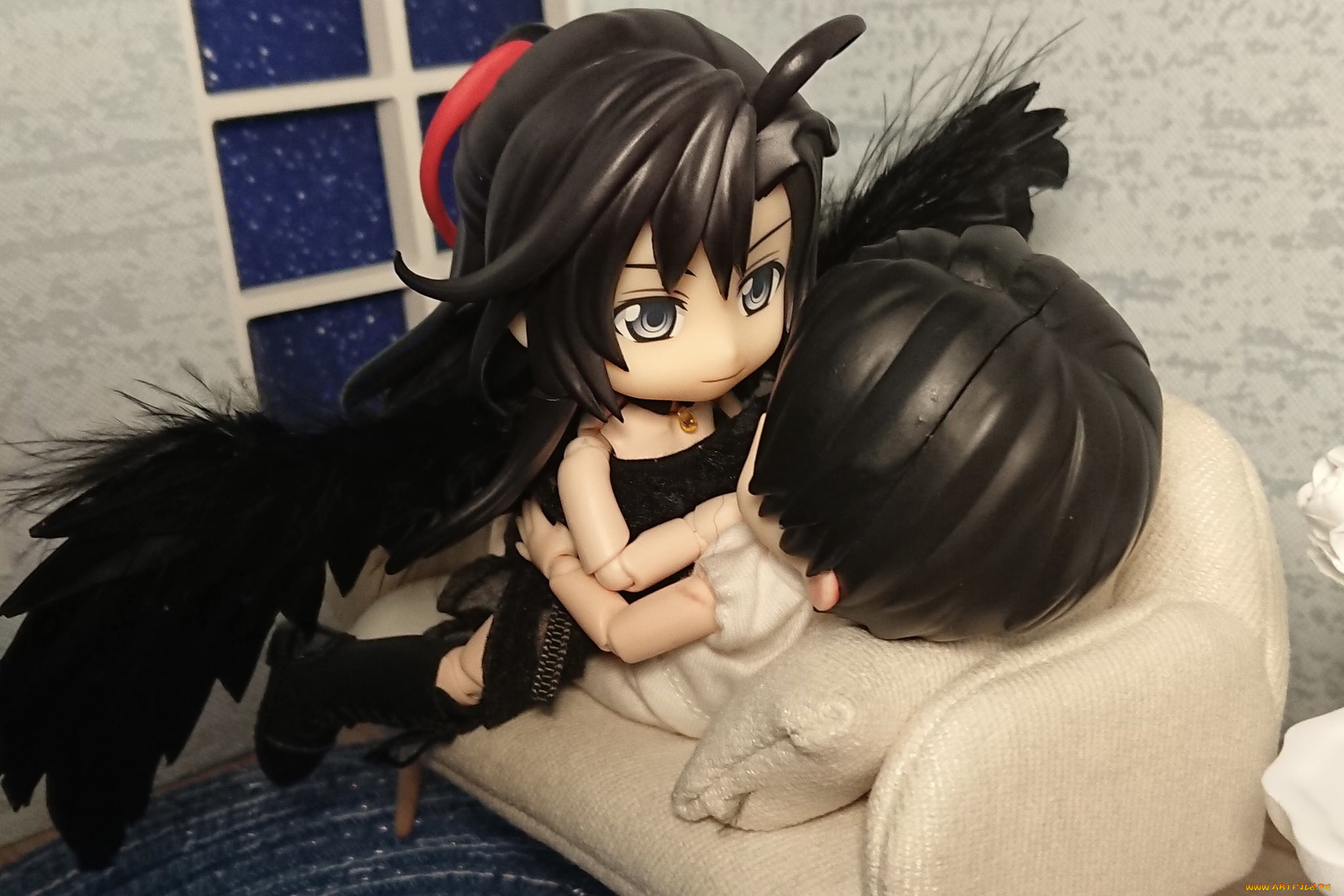 разное, игрушки, куклы, пара, ангел, диван