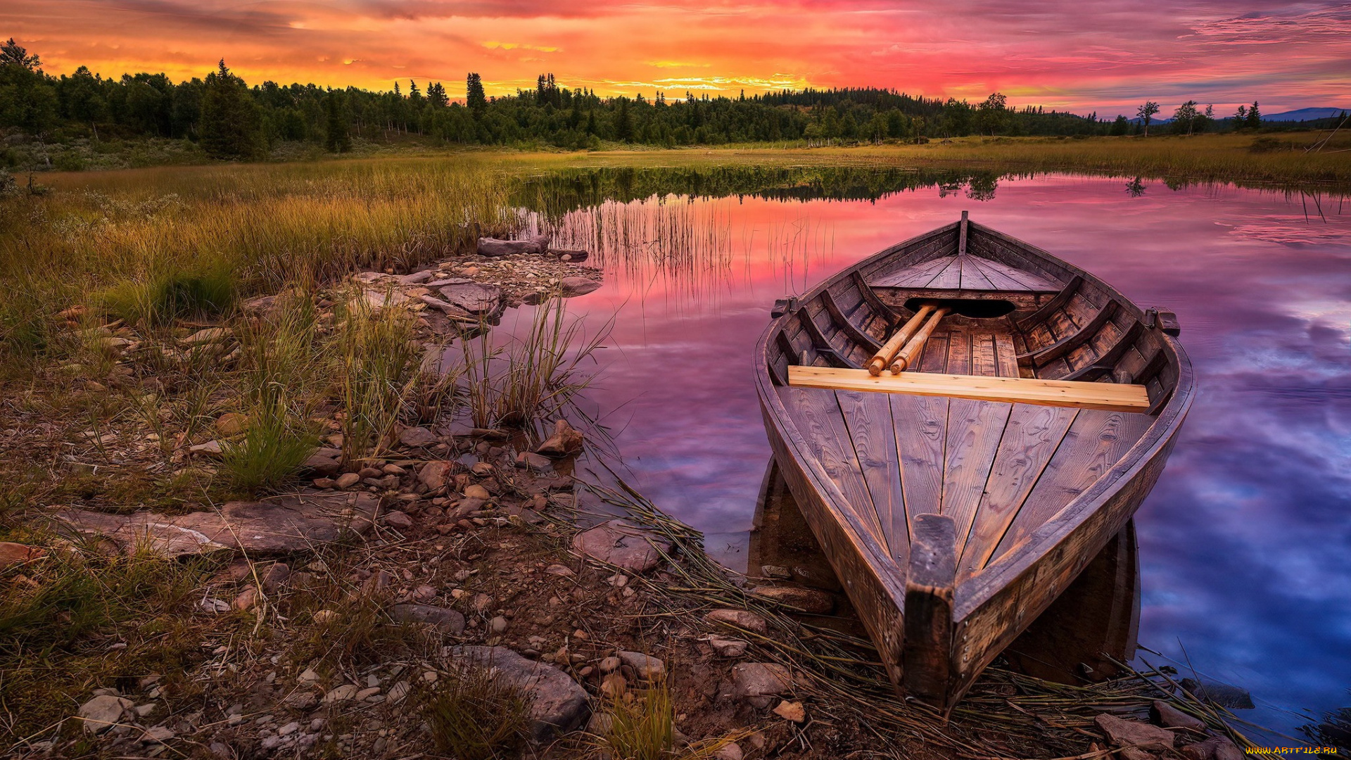 корабли, лодки, , шлюпки, заводь, лодка, закат