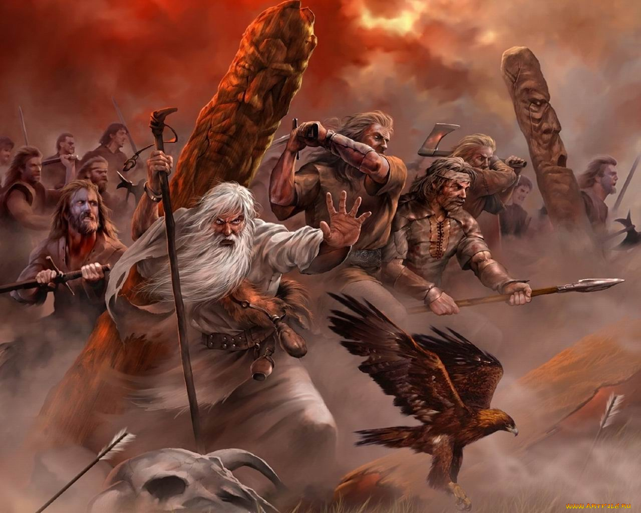 битва, фэнтези, люди