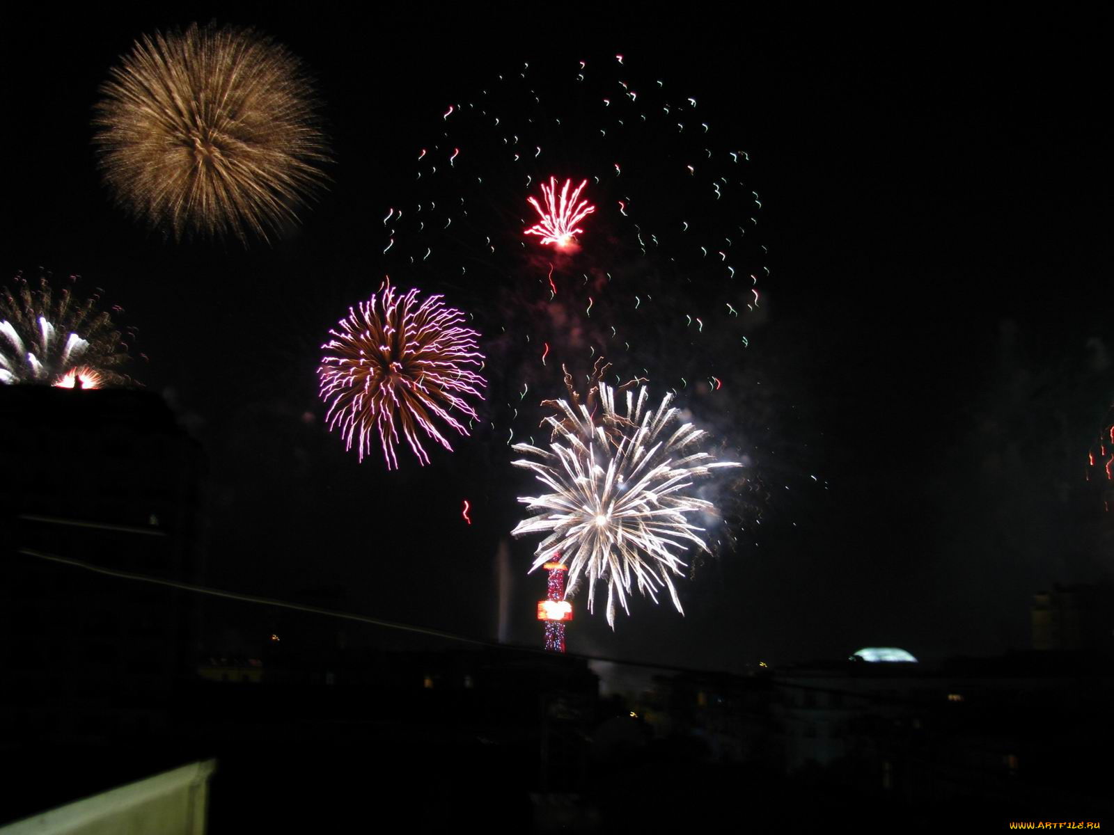 разное, салюты, фейерверки