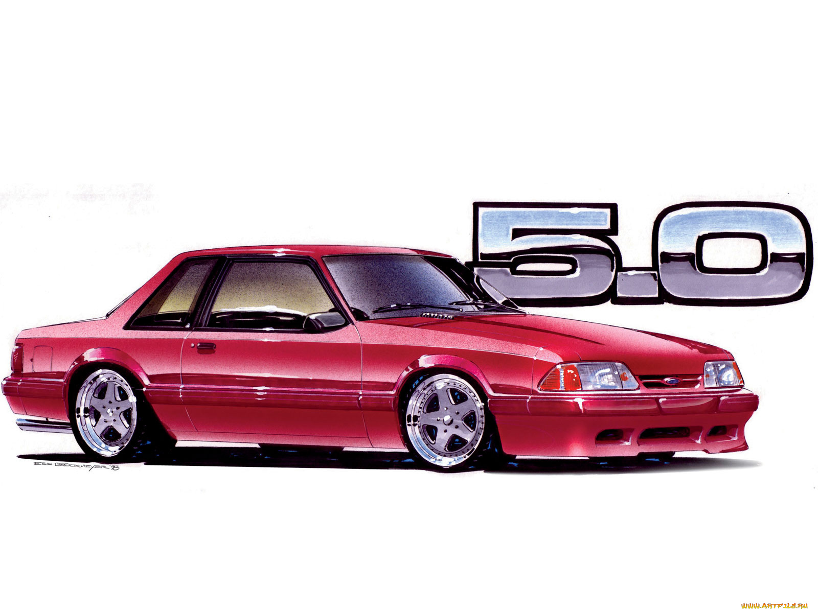 автомобили, рисованные