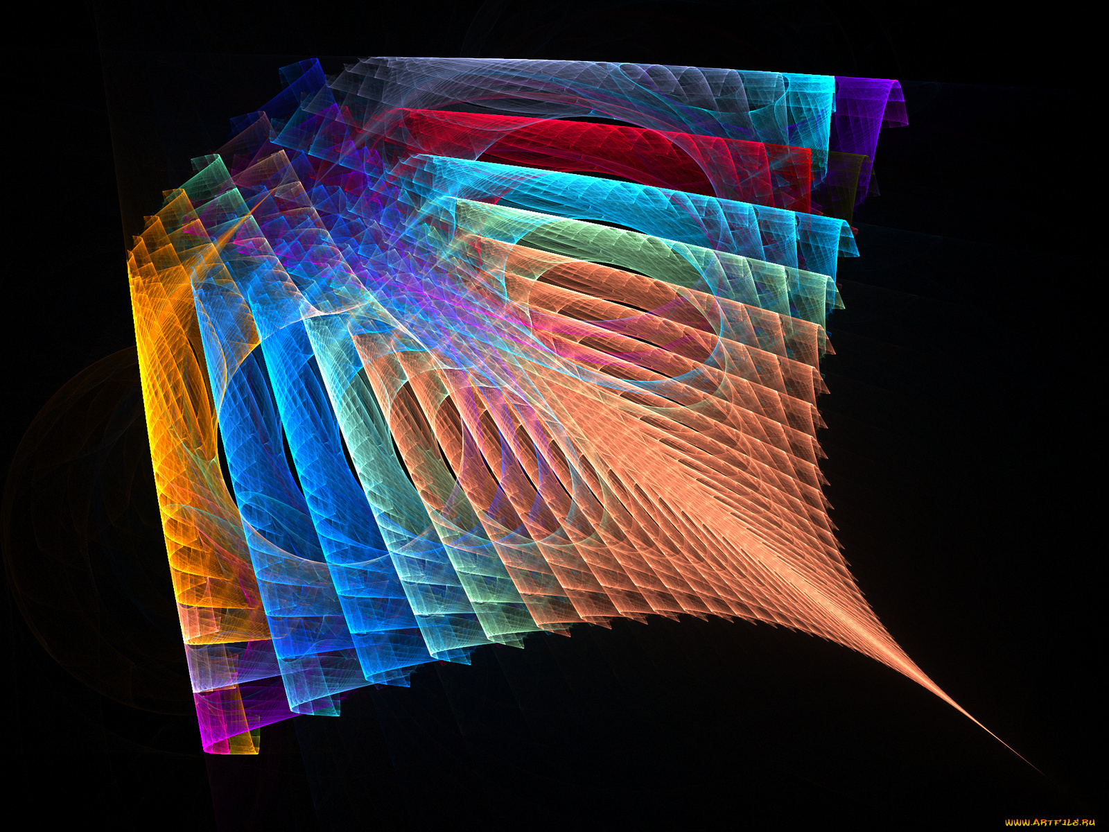 3д, графика, fractal, фракталы, цвета, фон, узор