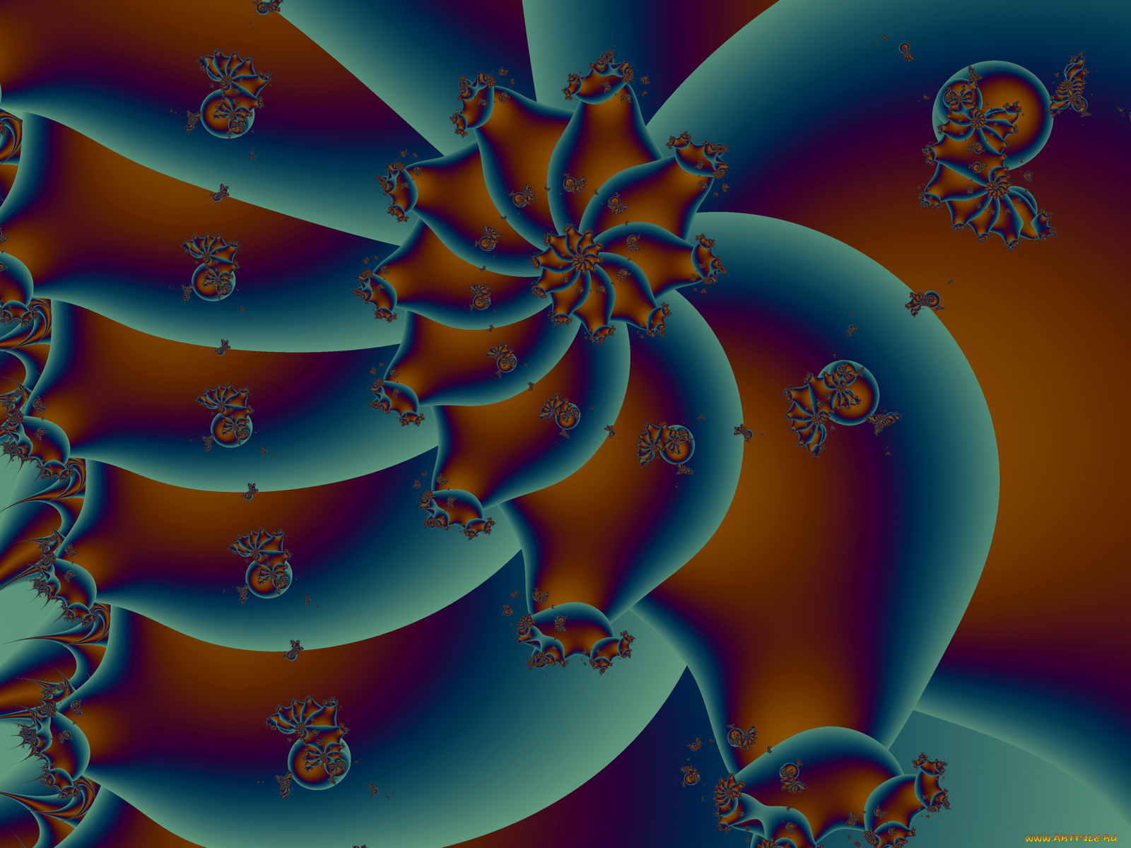 3д, графика, fractal, фракталы, узор, цвета, фон