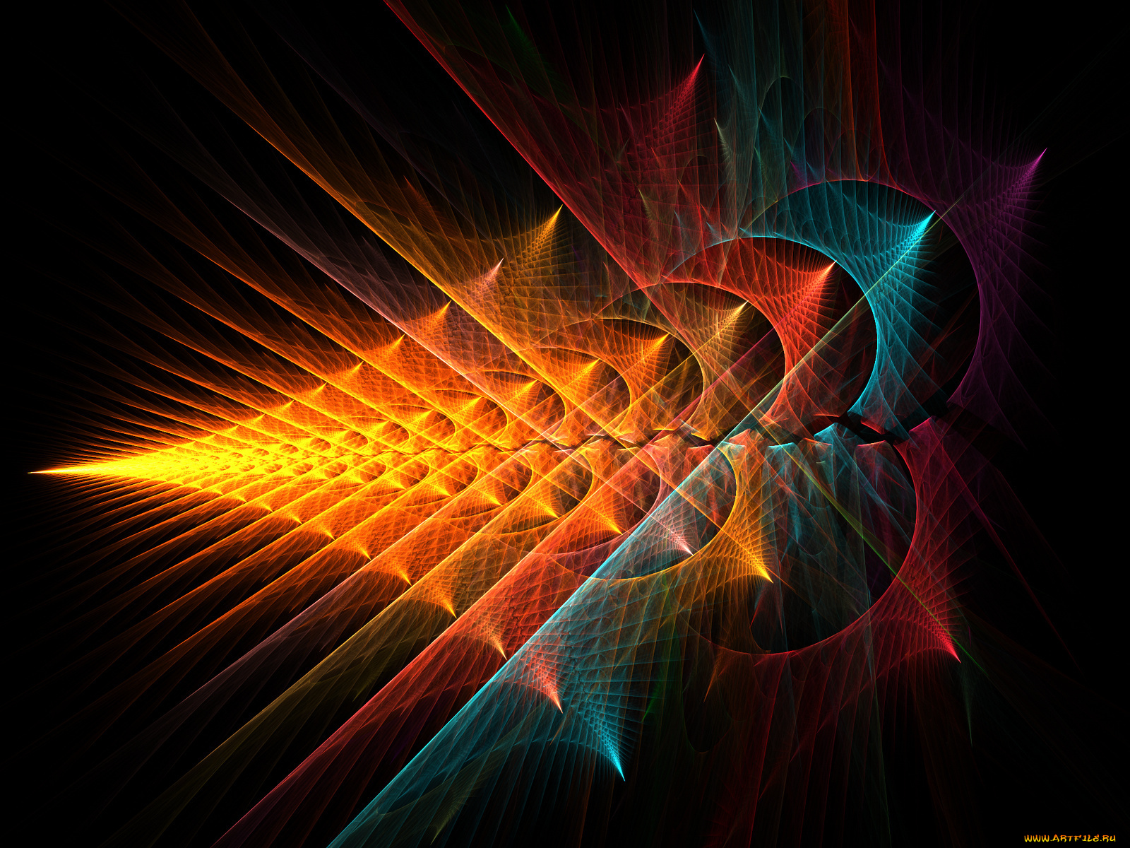 3д, графика, fractal, фракталы, узор, цвета, фон