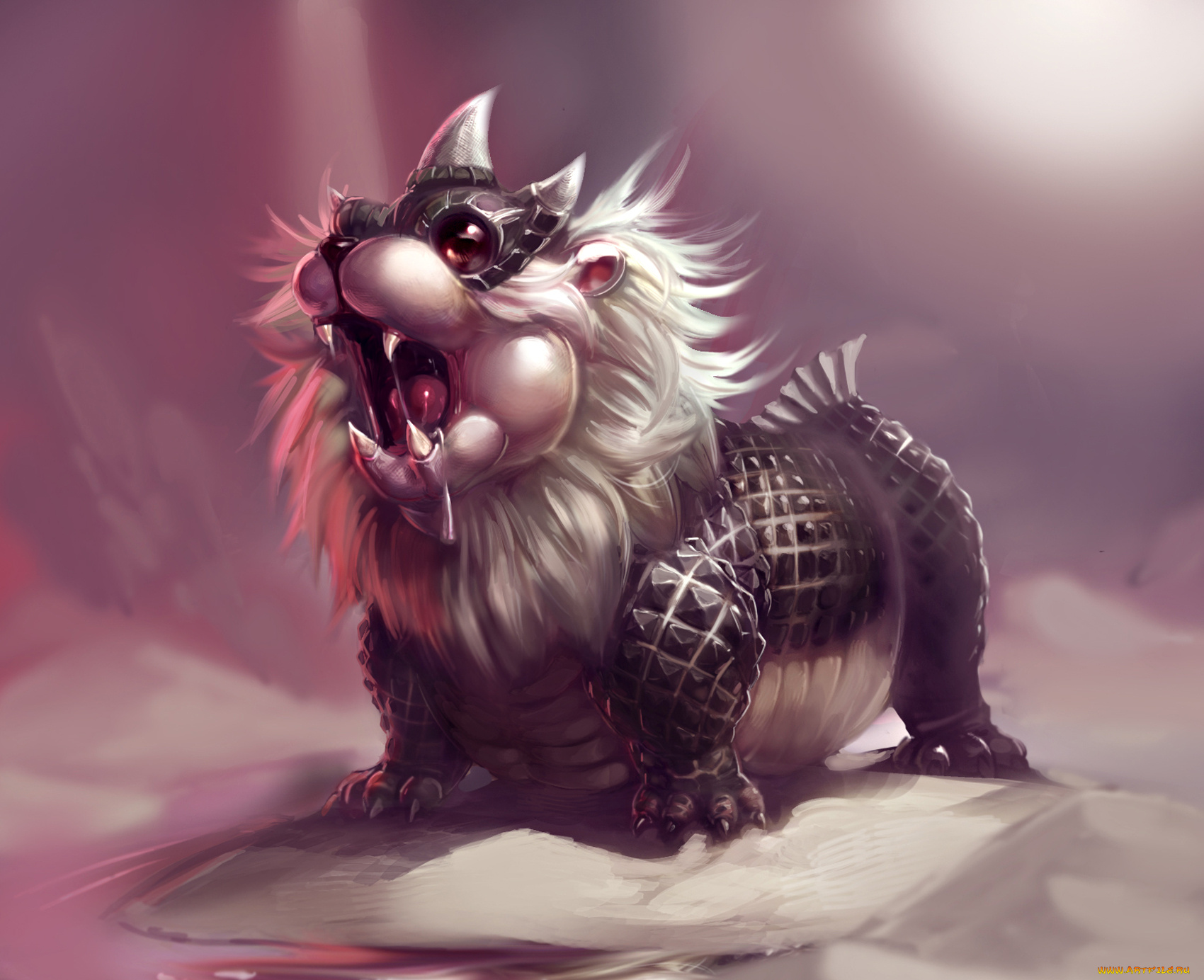 xiaobotong, фэнтези, существа, клыки