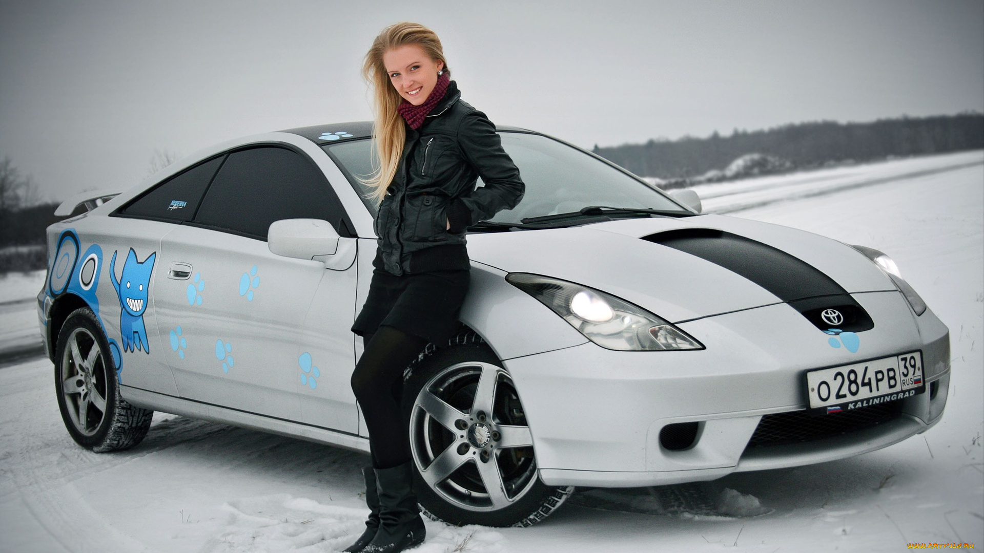 автомобили, авто, девушками, toyota, celica