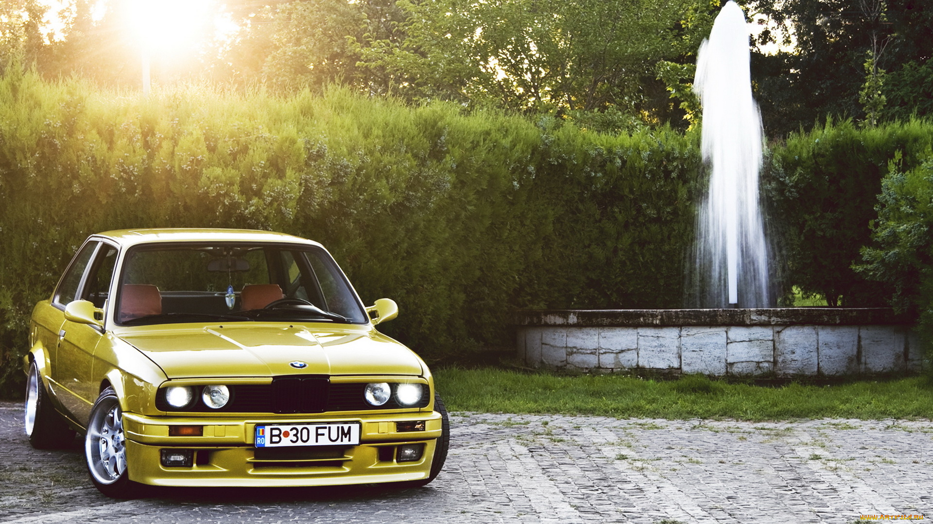 bmw, автомобили, бмв, фонтан