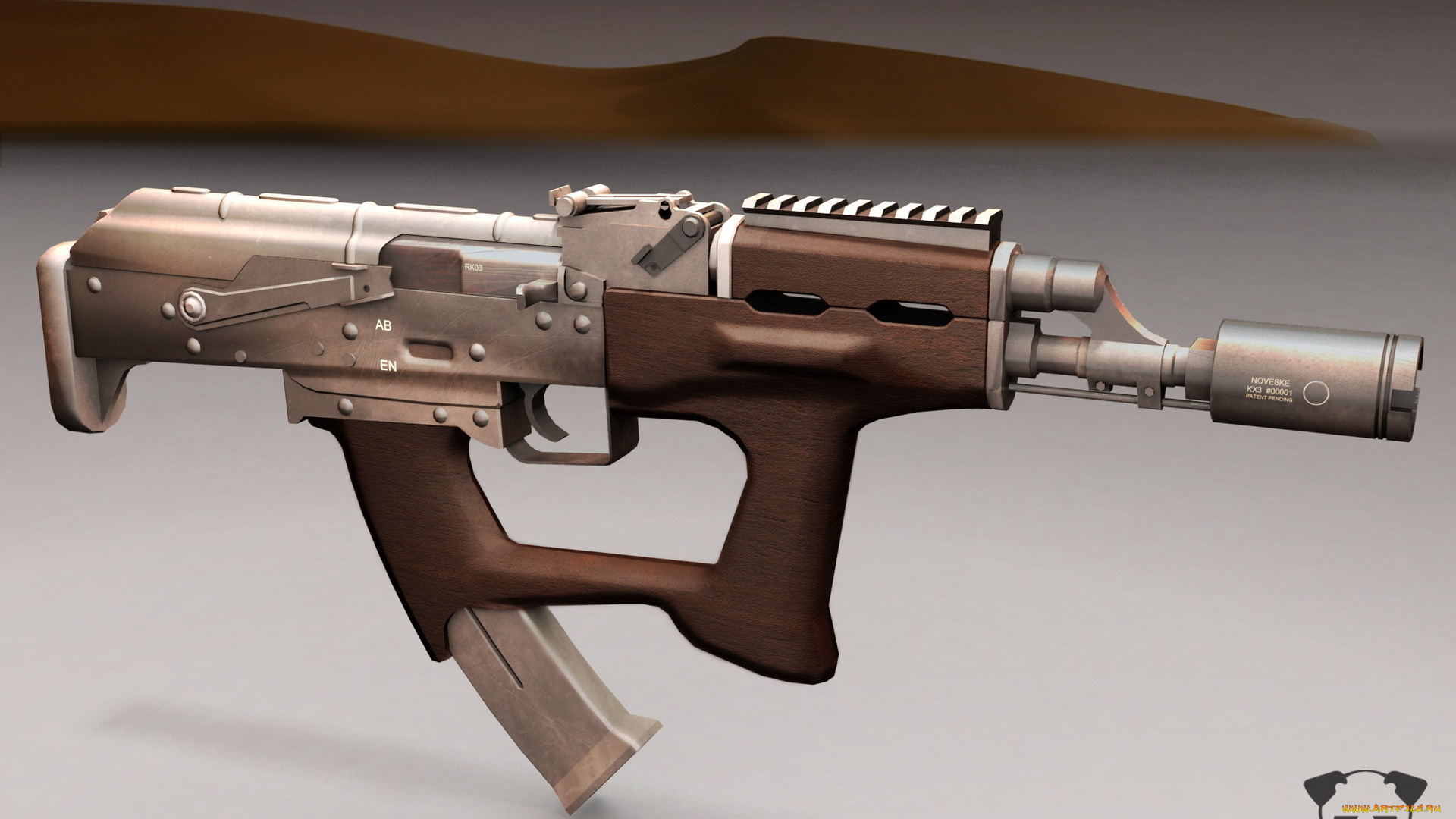 оружие, 3d, автомат