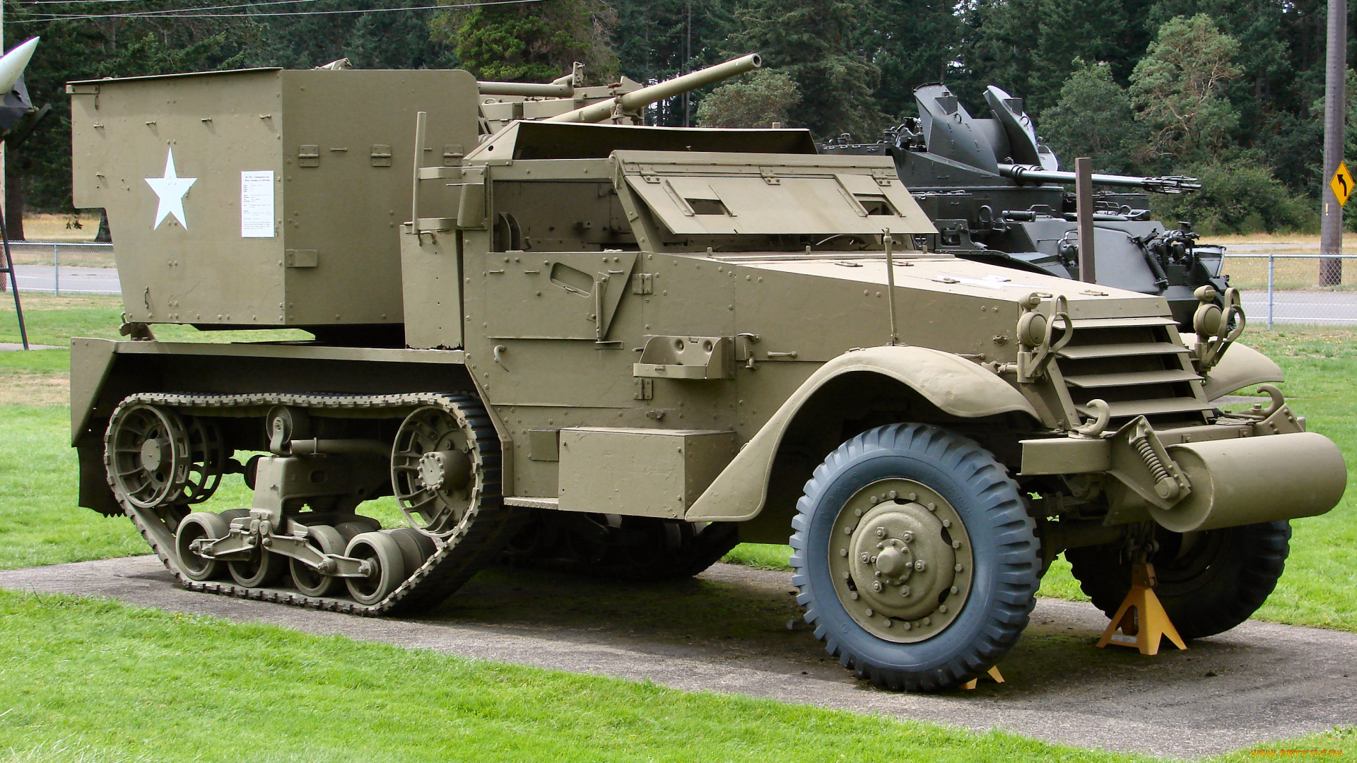 техника, военная, aa, m15a1, half-track