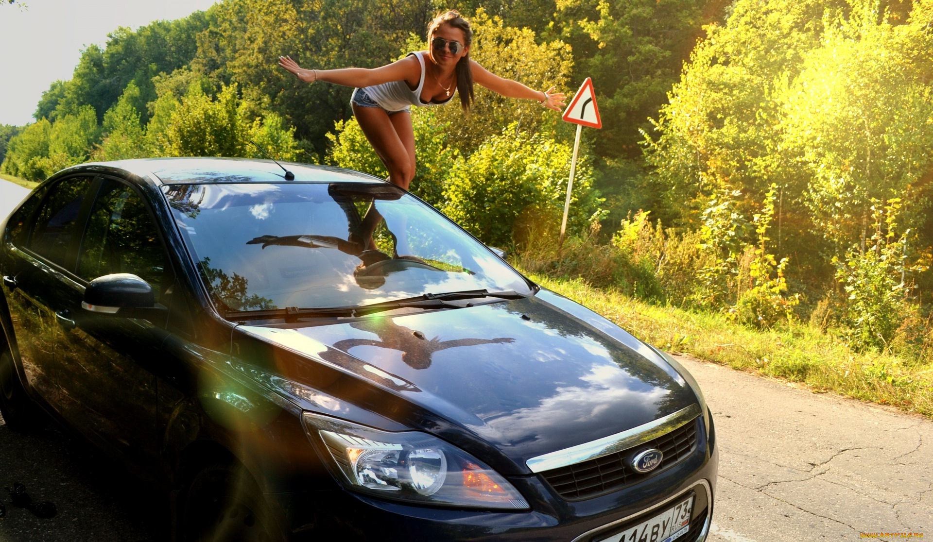 автомобили, авто, девушками