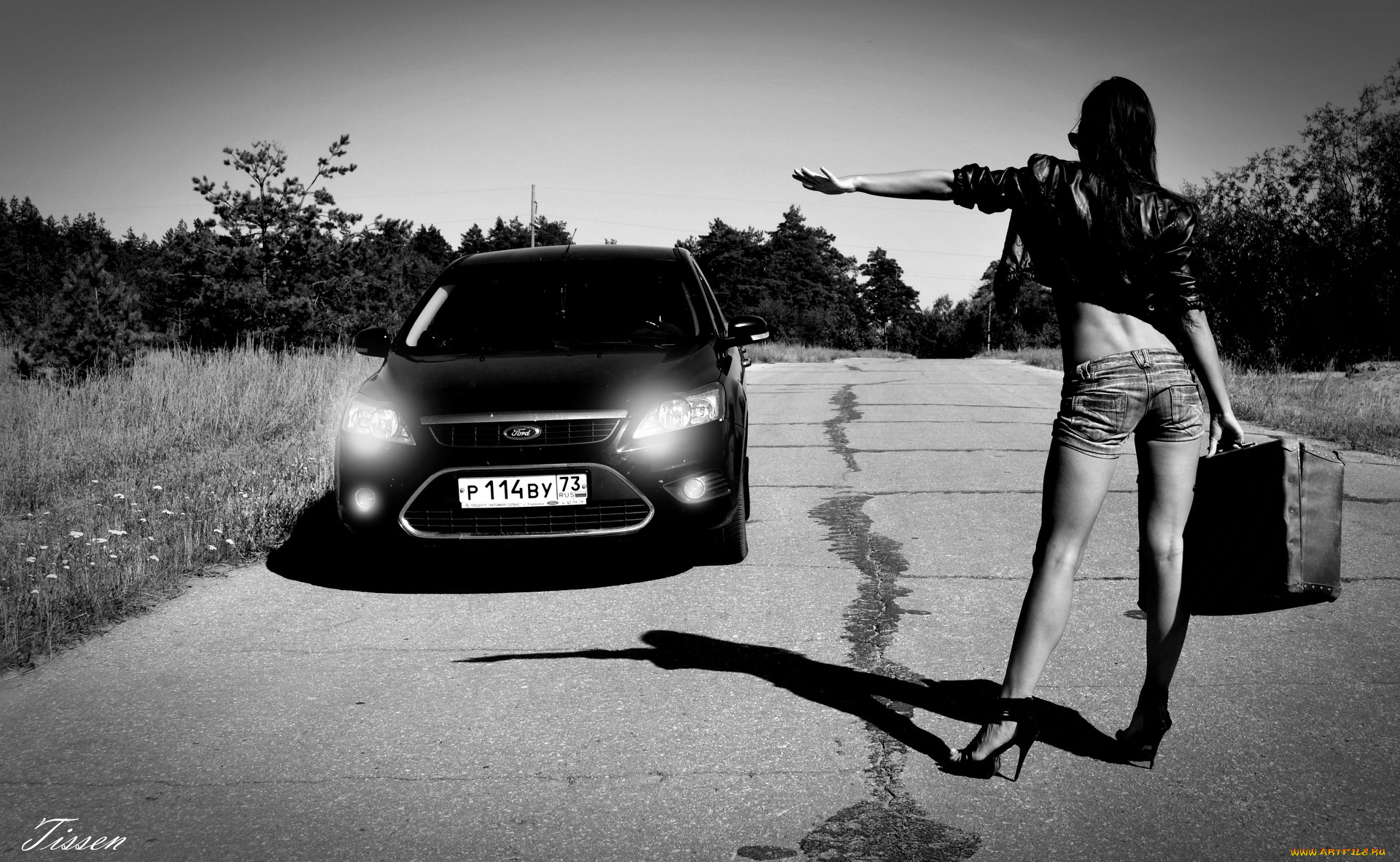 автомобили, авто, девушками