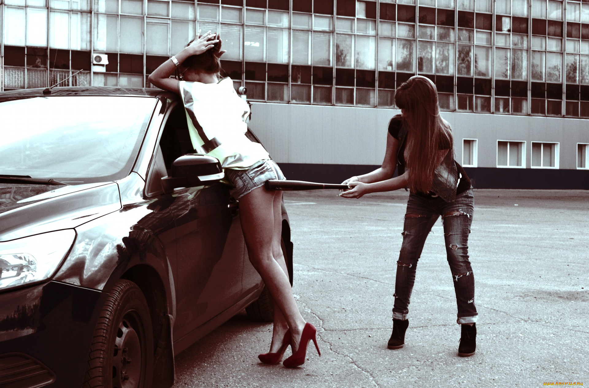 автомобили, авто, девушками