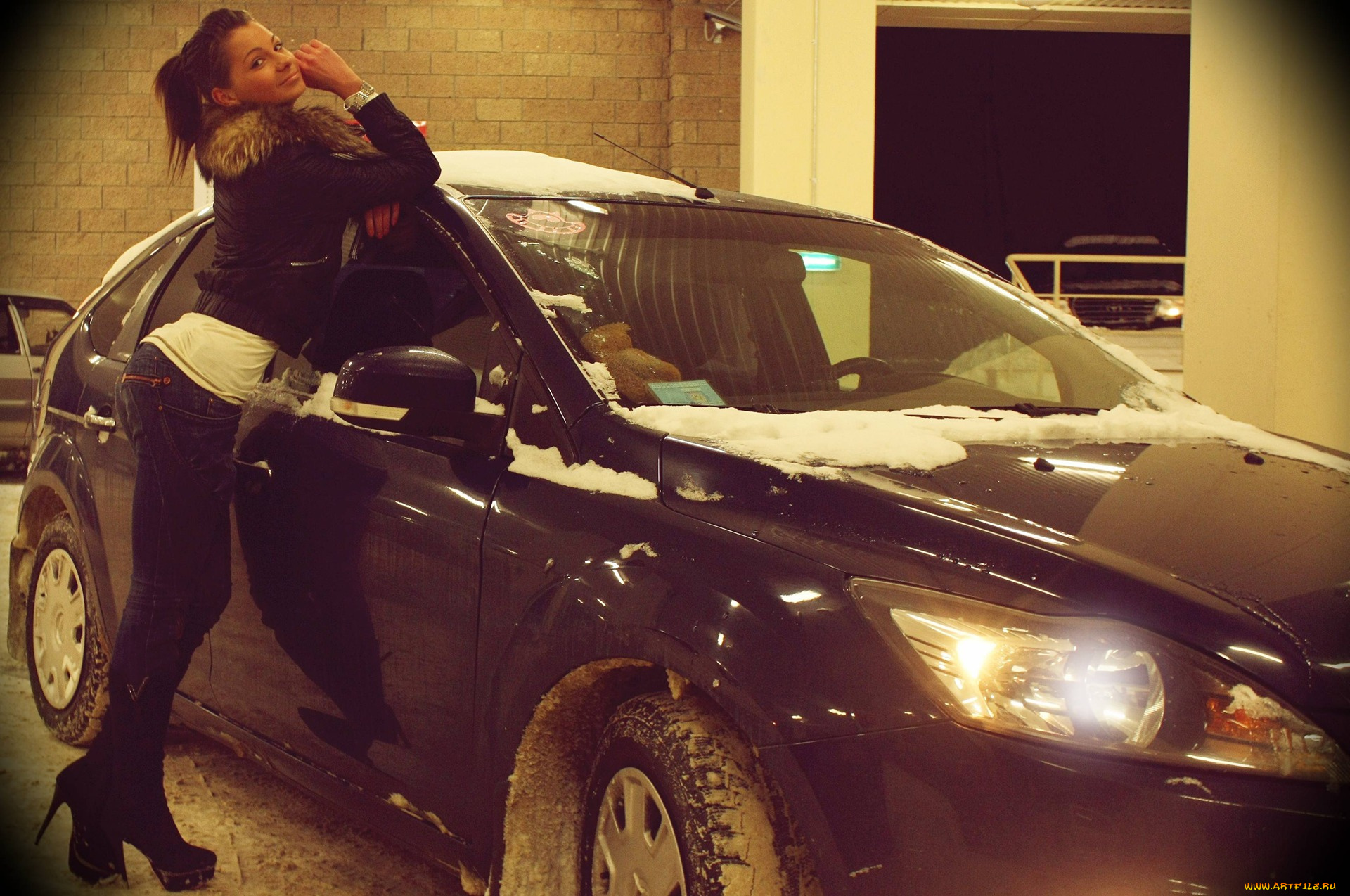 автомобили, авто, девушками