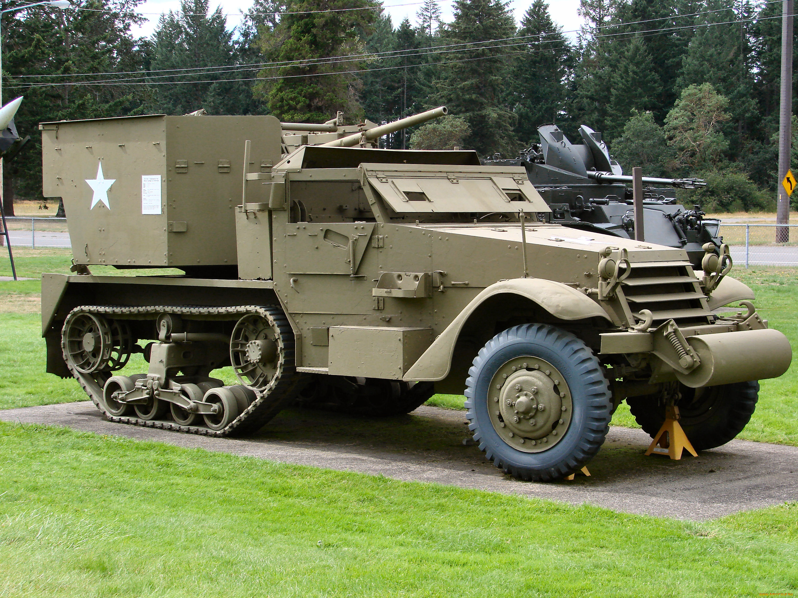 техника, военная, aa, m15a1, half-track