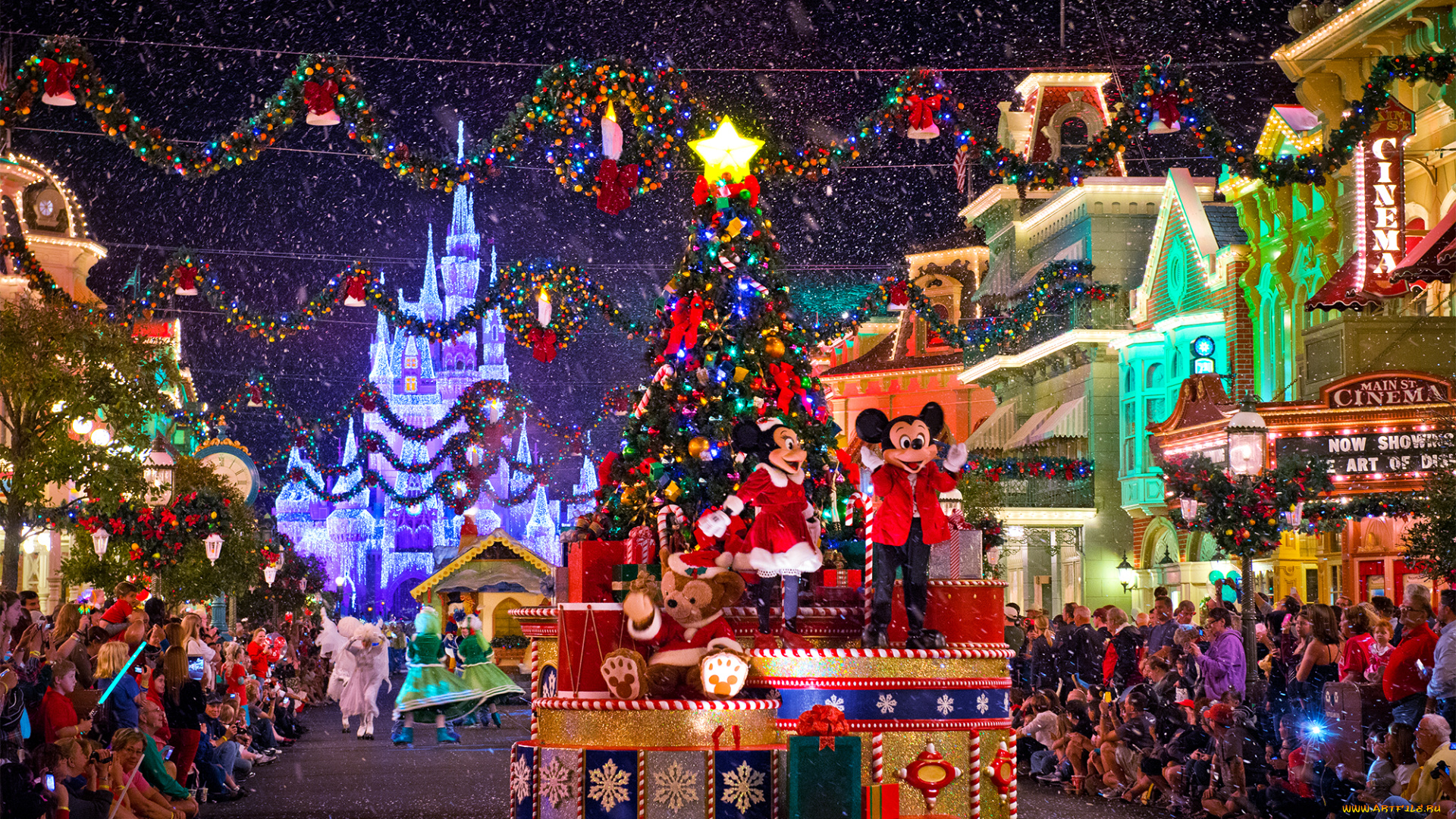 праздничные, новогодние, пейзажи, hdr