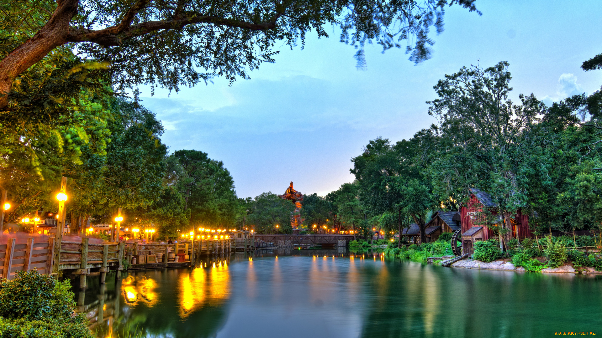 природа, парк, озеро