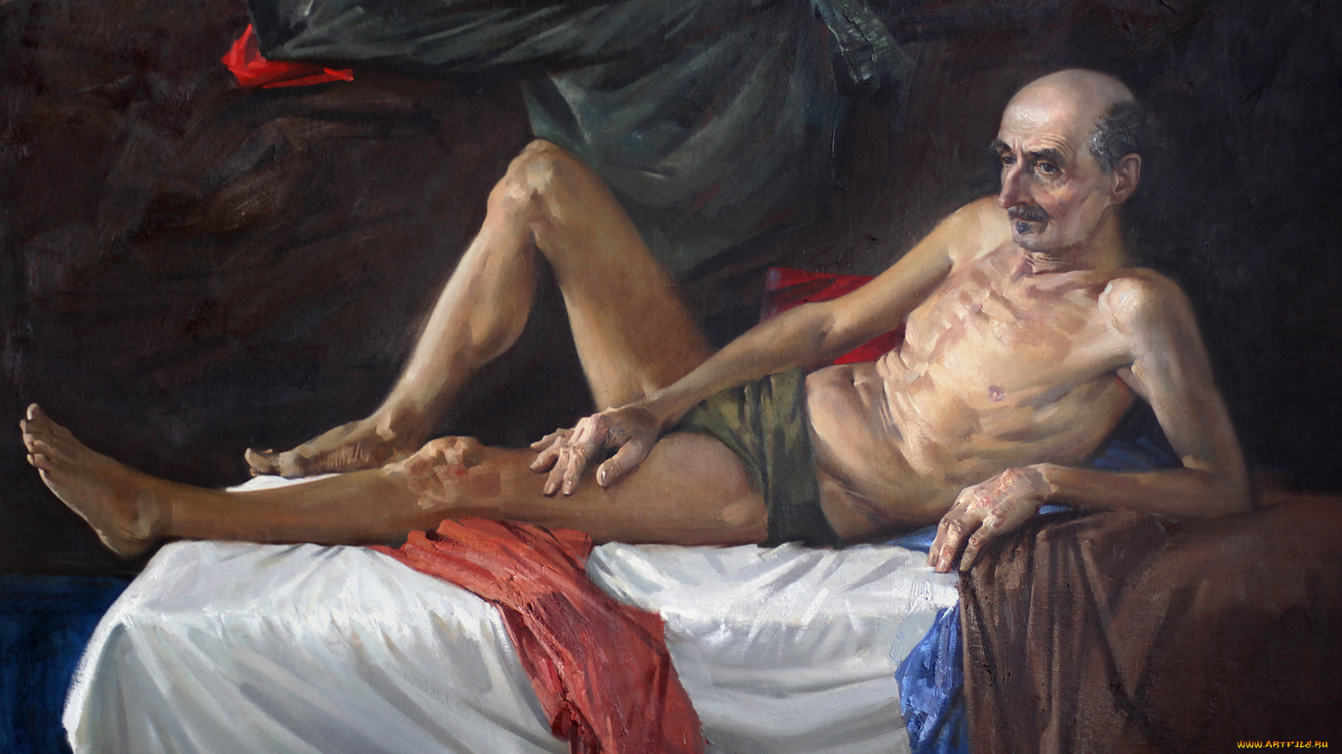 рисованные, люди, натура